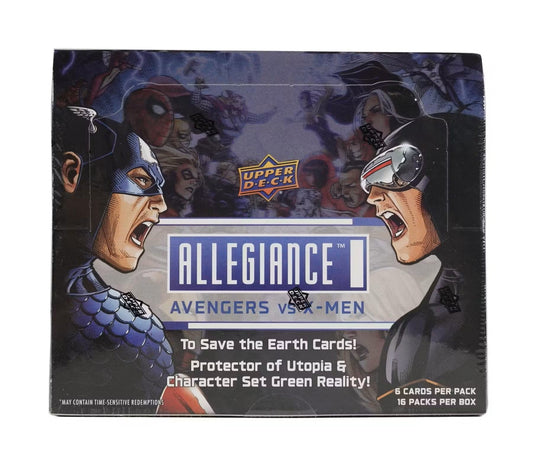 2023 Upper Deck Marvel Allegiance: Avengers VS X - Men Hobby Box - Columbia Hobby - Sports Card Boxes - Toploaders - Card Savers
