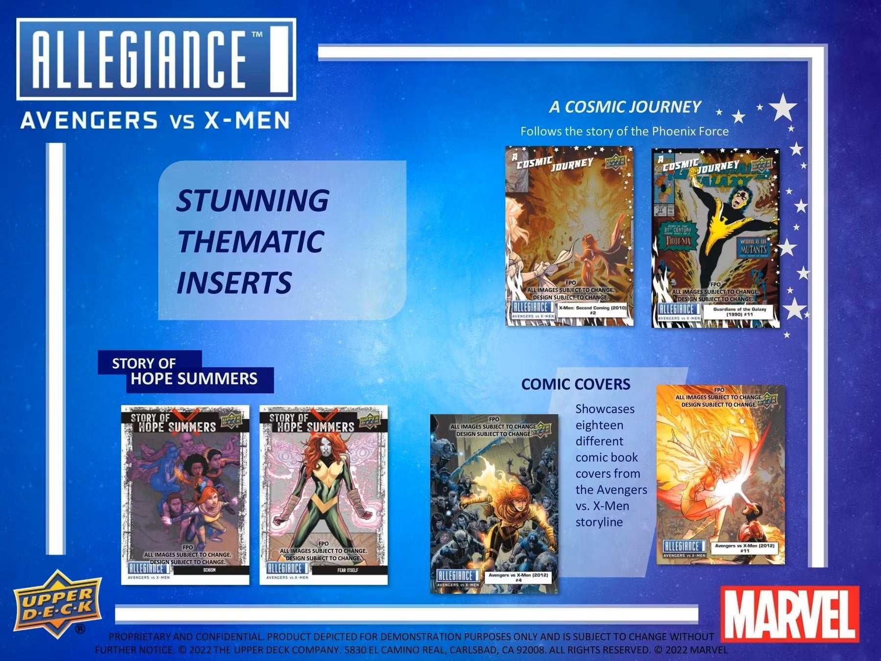 2023 Upper Deck Marvel Allegiance: Avengers VS X - Men Hobby Box - Columbia Hobby - Sports Card Boxes - Toploaders - Card Savers