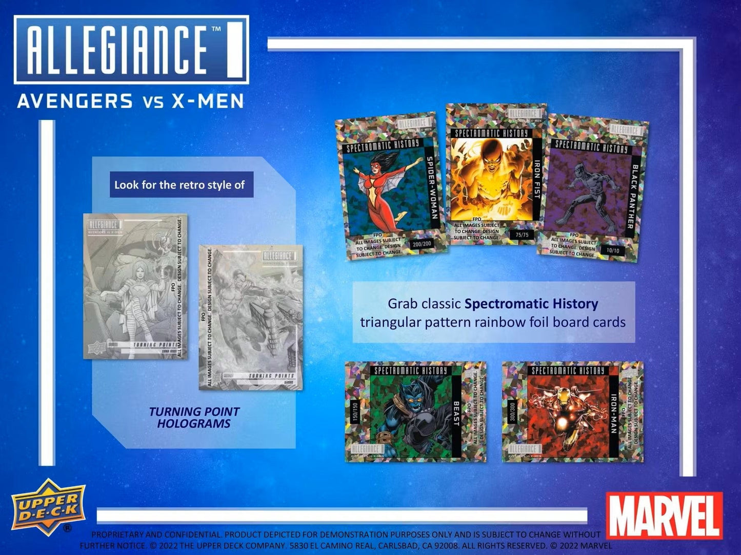 2023 Upper Deck Marvel Allegiance: Avengers VS X - Men Hobby Box - Columbia Hobby - Sports Card Boxes - Toploaders - Card Savers