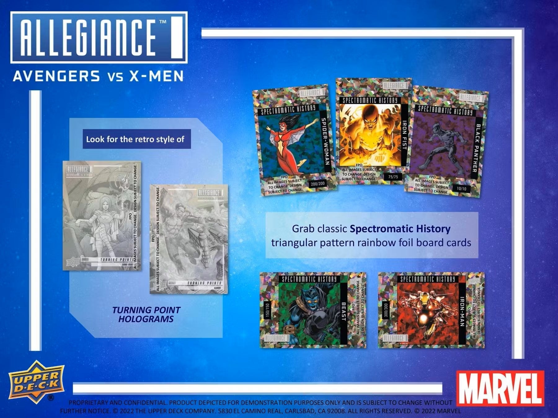 2023 Upper Deck Marvel Allegiance: Avengers VS X - Men Hobby Box - Columbia Hobby - Sports Card Boxes - Toploaders - Card Savers
