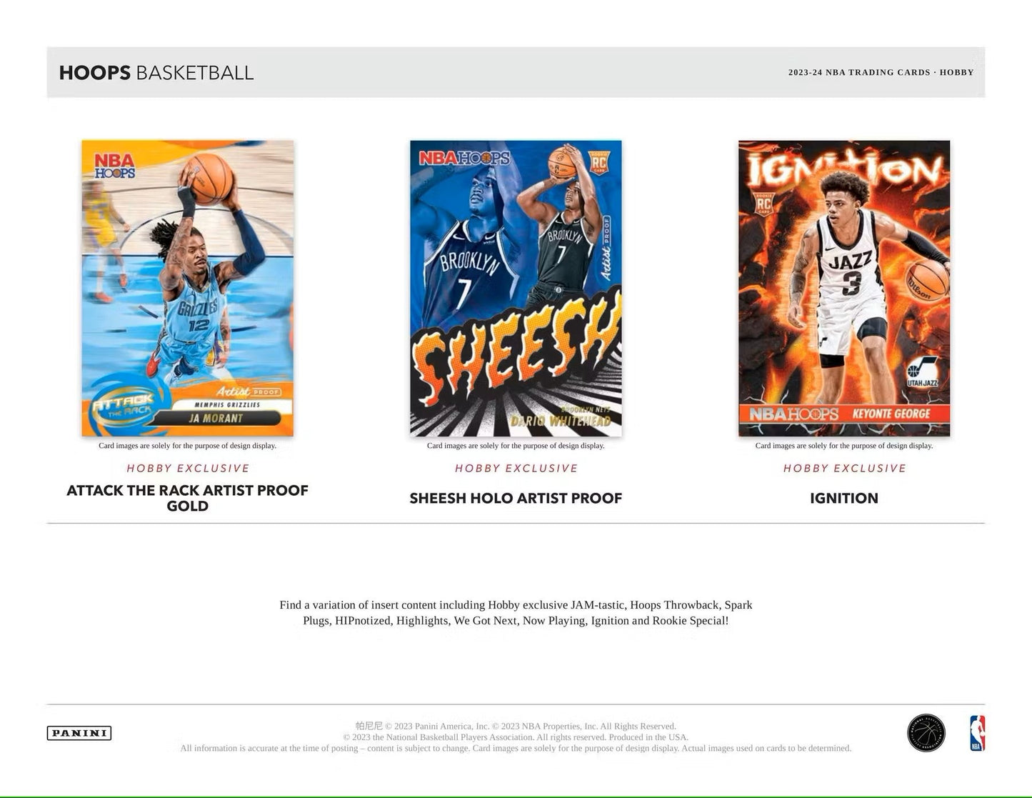 2023/24 Panini NBA Hoops Basketball Hobby Box - Columbia Hobby - Sports Card Boxes - Toploaders - Card Savers