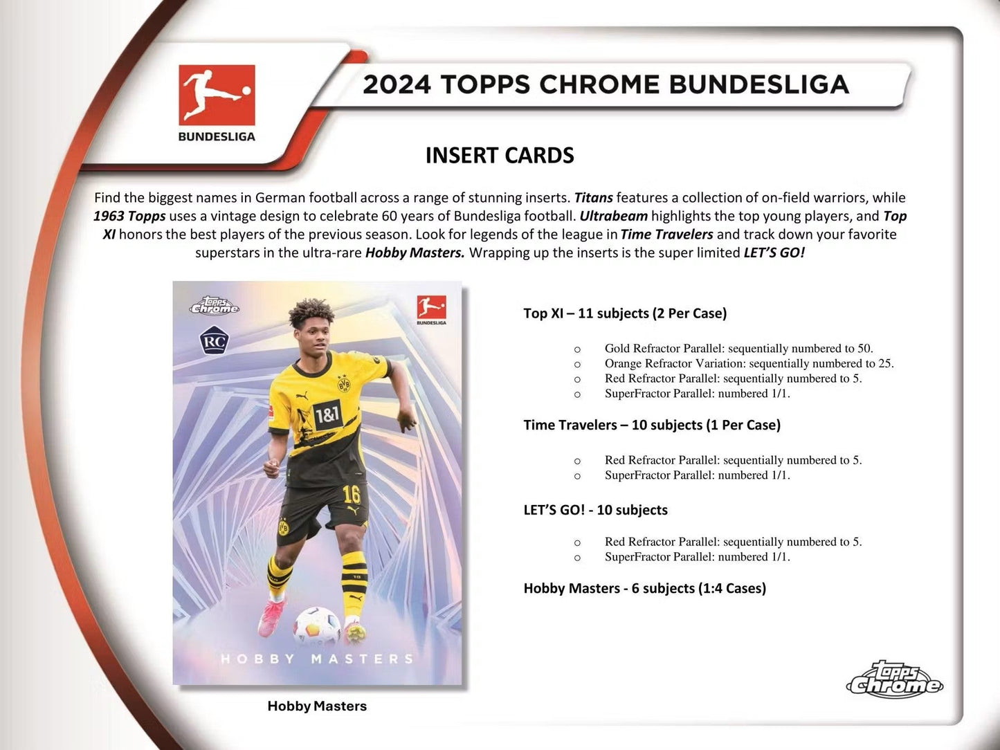 2023/24 Topps Chrome Bundesliga Soccer Hobby Box - Columbia Hobby - Sports Card Boxes - Toploaders - Card Savers