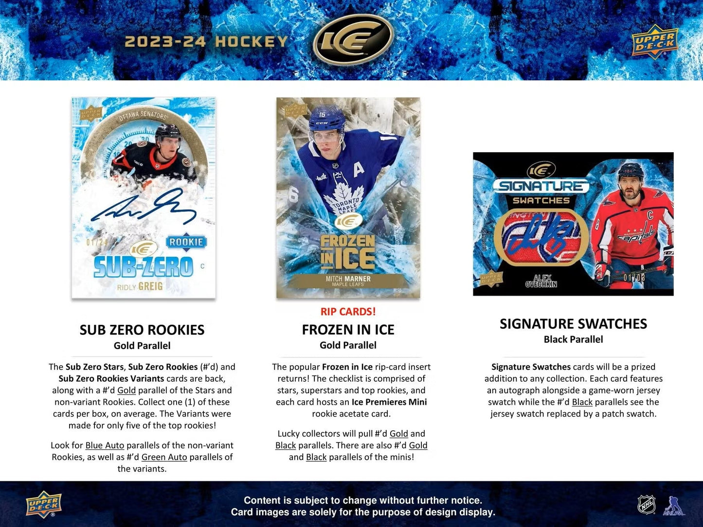 2023/24 Upper Deck Ice Hockey Hobby Box - Columbia Hobby - Sports Card Boxes - Toploaders - Card Savers