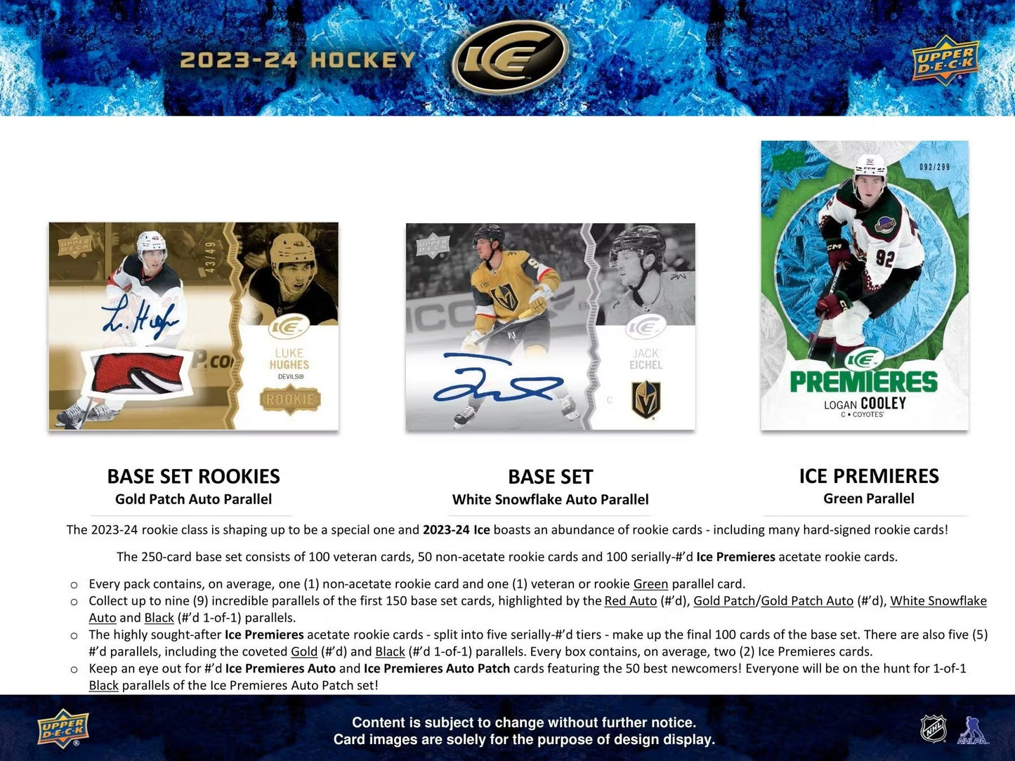 2023/24 Upper Deck Ice Hockey Hobby Box - Columbia Hobby - Sports Card Boxes - Toploaders - Card Savers