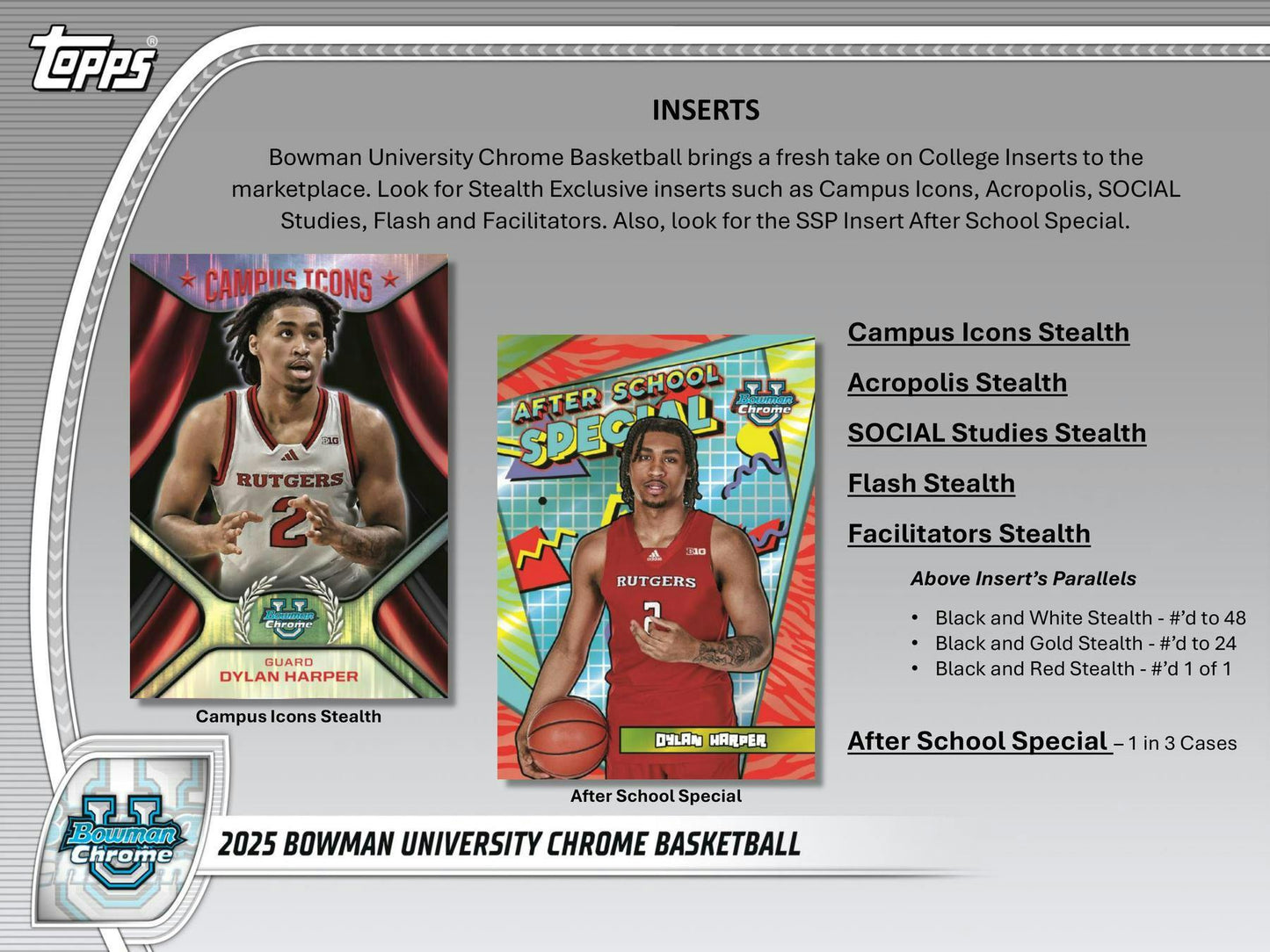 2024 - 25 Bowman University Chrome Basketball Breaker Delight Box - Columbia Hobby - Sports Card Boxes - Toploaders - Card Savers
