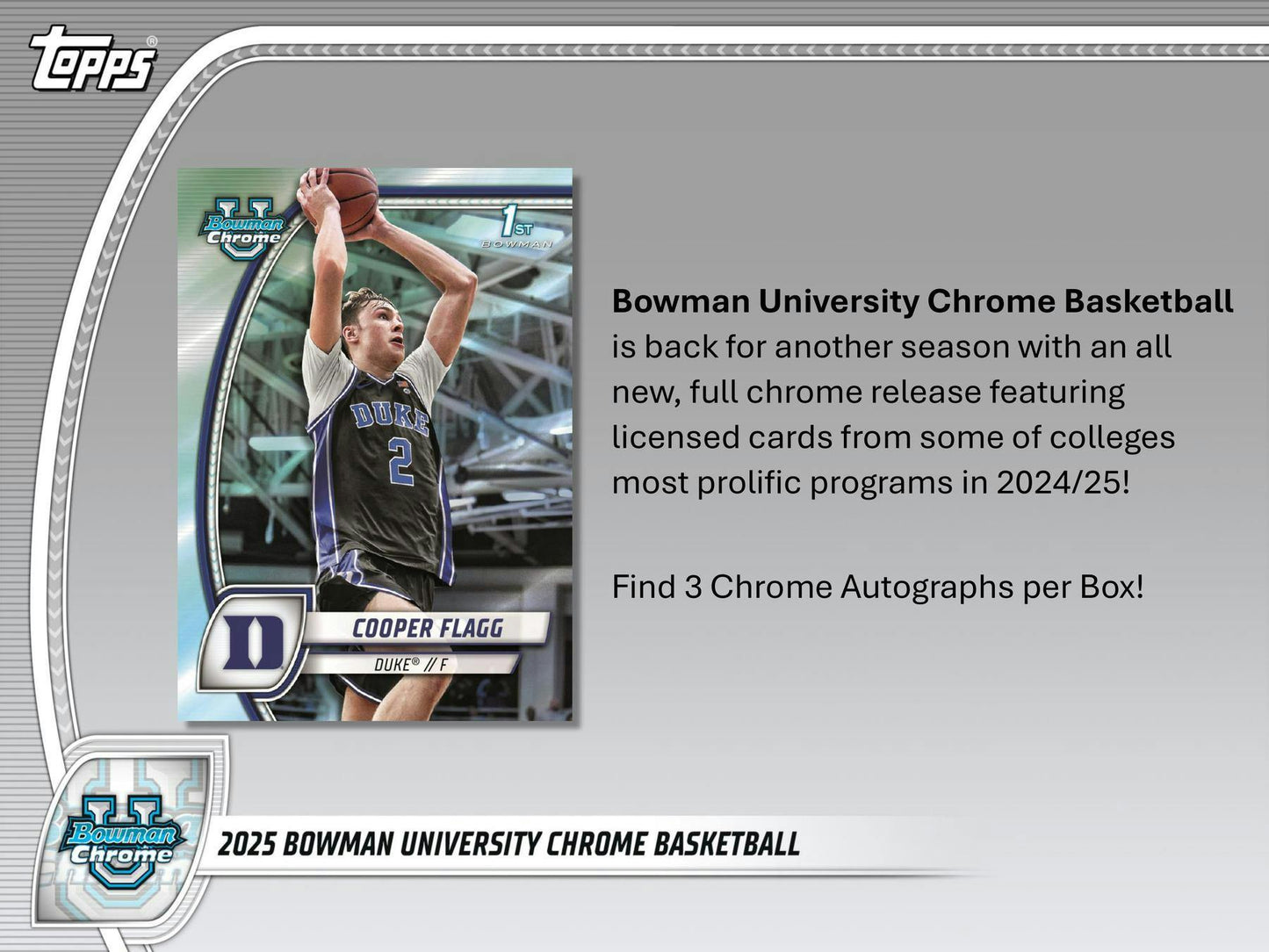 2024 - 25 Bowman University Chrome Basketball Breaker Delight Box - Columbia Hobby - Sports Card Boxes - Toploaders - Card Savers
