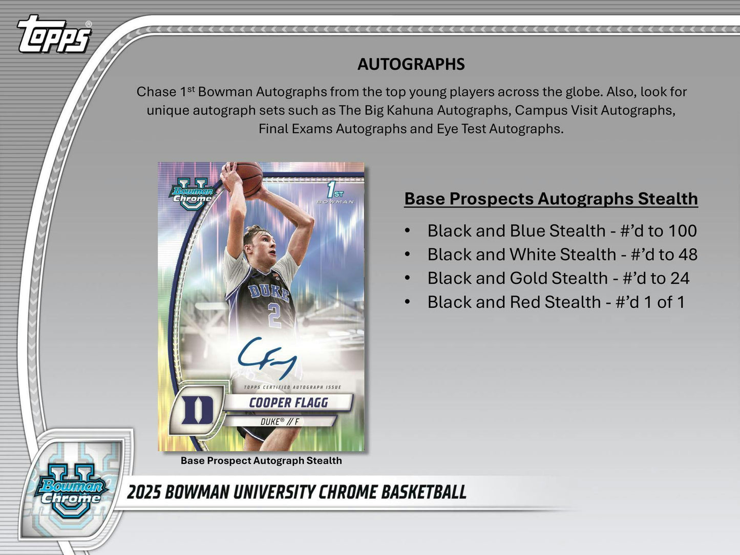 2024 - 25 Bowman University Chrome Basketball Breaker Delight Box - Columbia Hobby - Sports Card Boxes - Toploaders - Card Savers