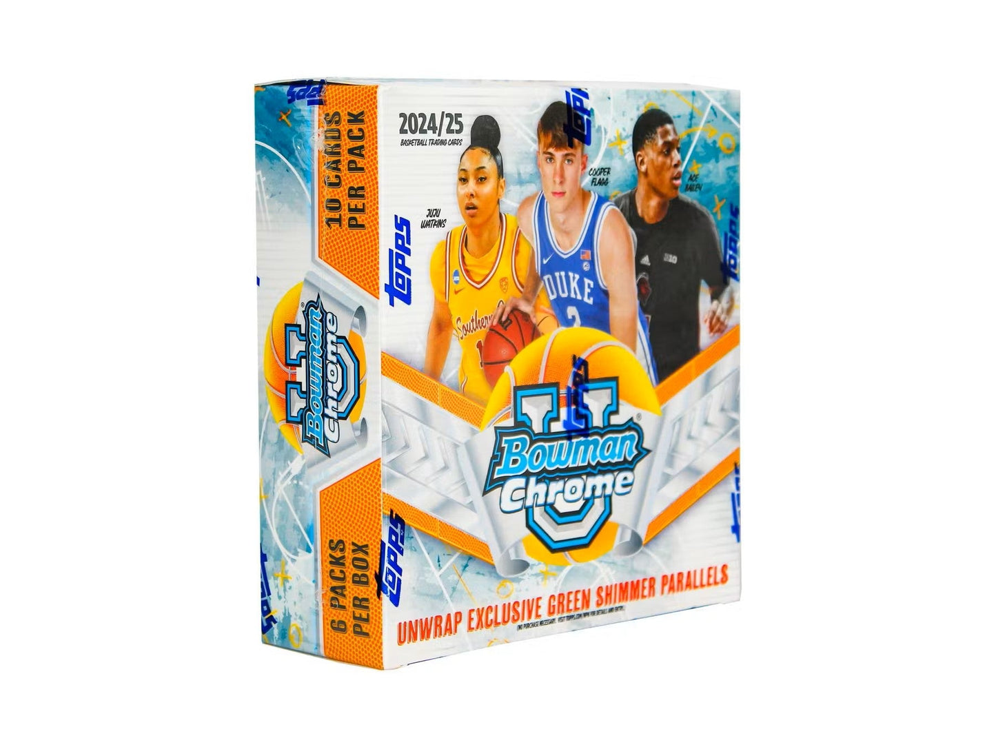 2024 - 25 Bowman University Chrome Basketball Mega Box - Columbia Hobby - Sports Card Boxes - Toploaders - Card Savers