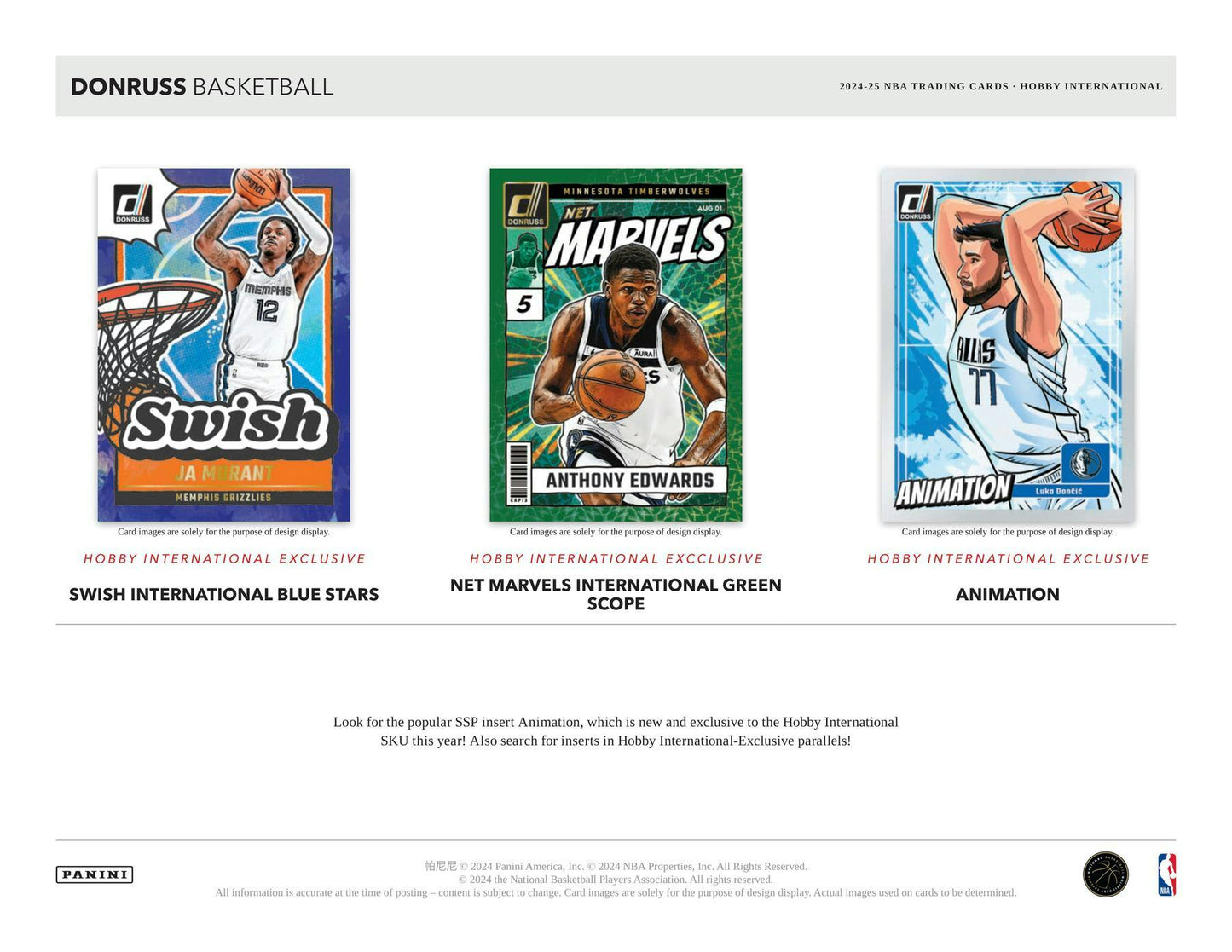 2024 - 25 Panini Donruss Basketball International Hobby Box – Columbia Sports Cards & More - Columbia Hobby - Sports Card Boxes - Toploaders - Card Savers