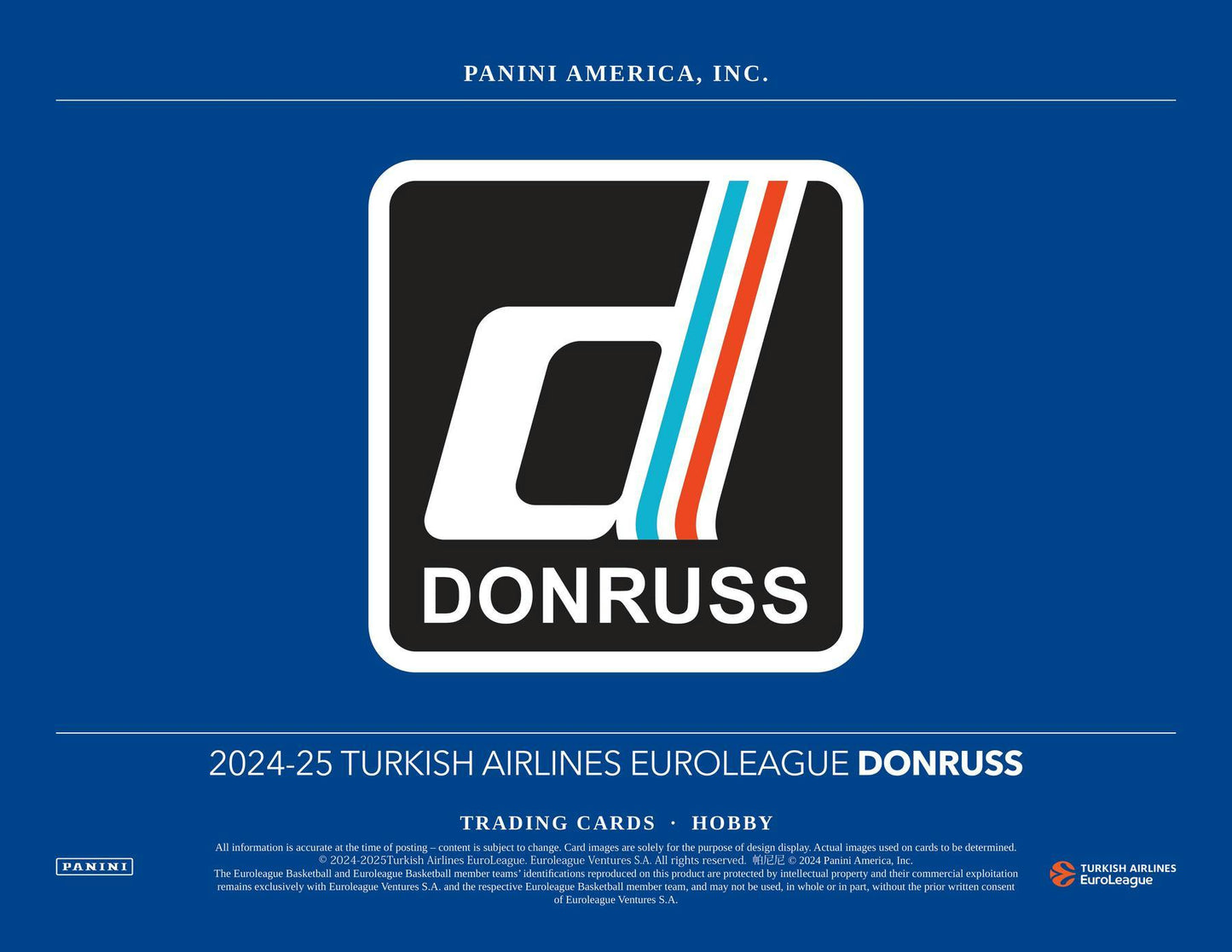 2024 - 25 Panini Donruss Turkish Airlines EuroLeague Basketball Hobby Box - Columbia Hobby - Sports Card Boxes - Toploaders - Card Savers