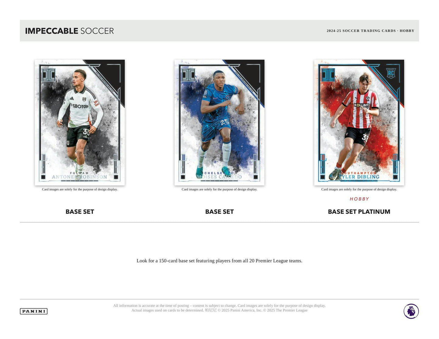 2024 - 25 Panini Impeccable Soccer Hobby Box - Columbia Hobby - Sports Card Boxes - Toploaders - Card Savers