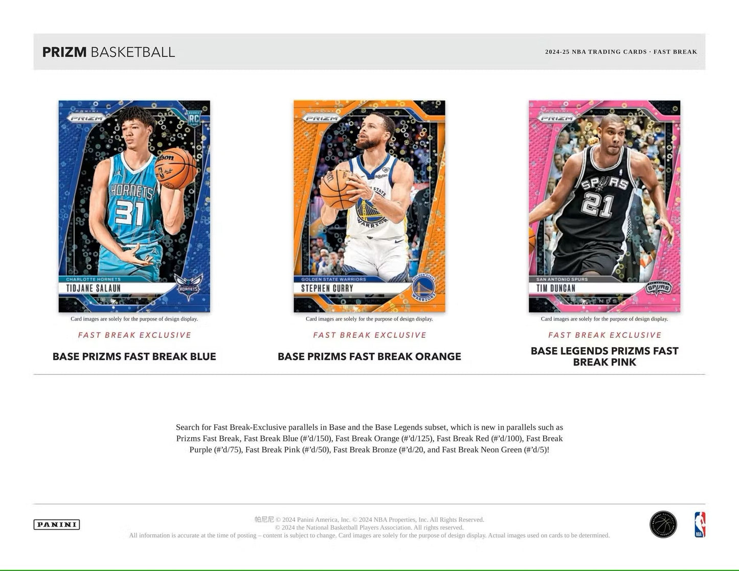 2024 - 25 Panini Prizm Basketball Fast Break Box - Columbia Hobby - Sports Card Boxes - Toploaders - Card Savers