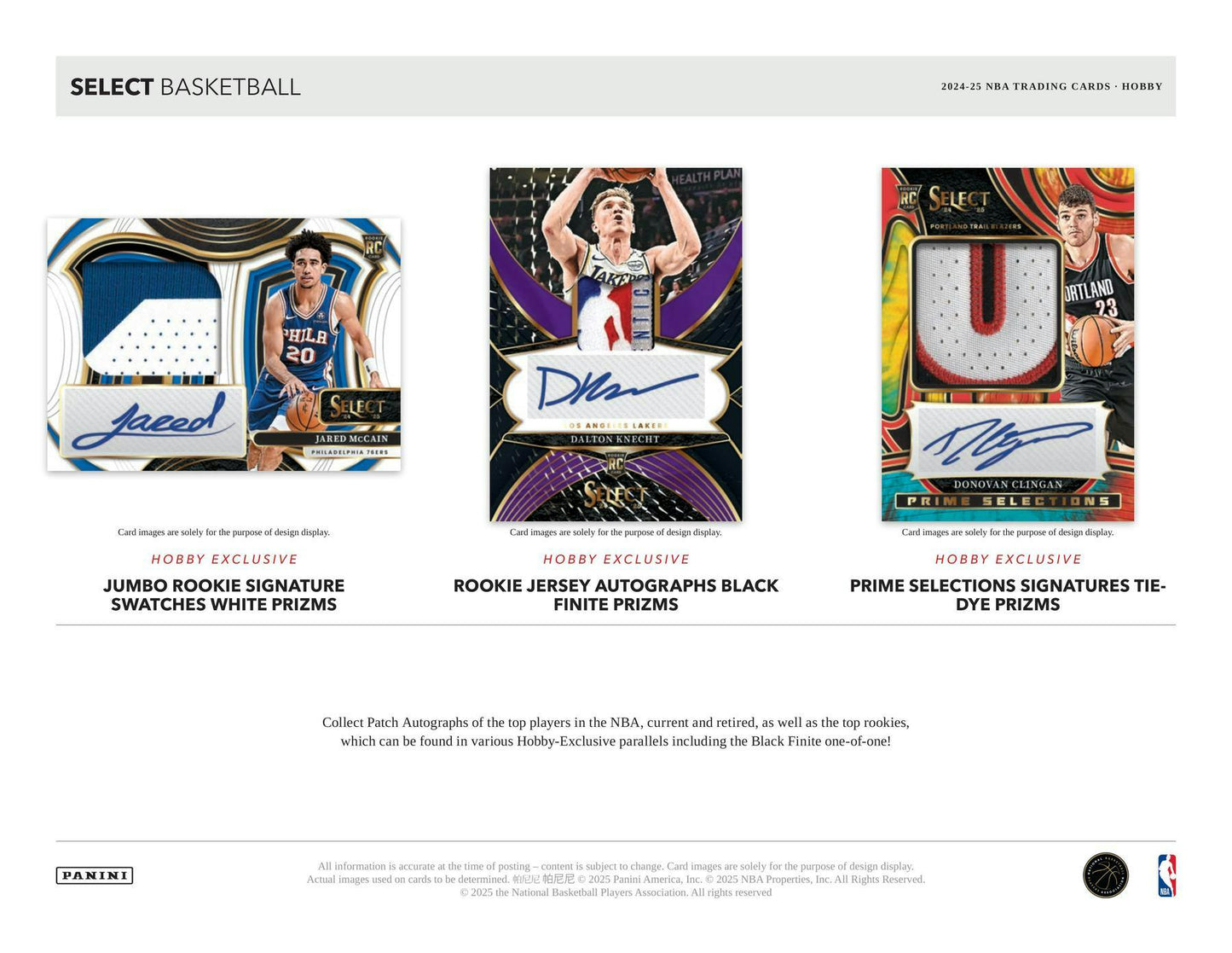 2024 - 25 Panini Select Basketball Hobby Box - Columbia Hobby - Sports Card Boxes - Toploaders - Card Savers