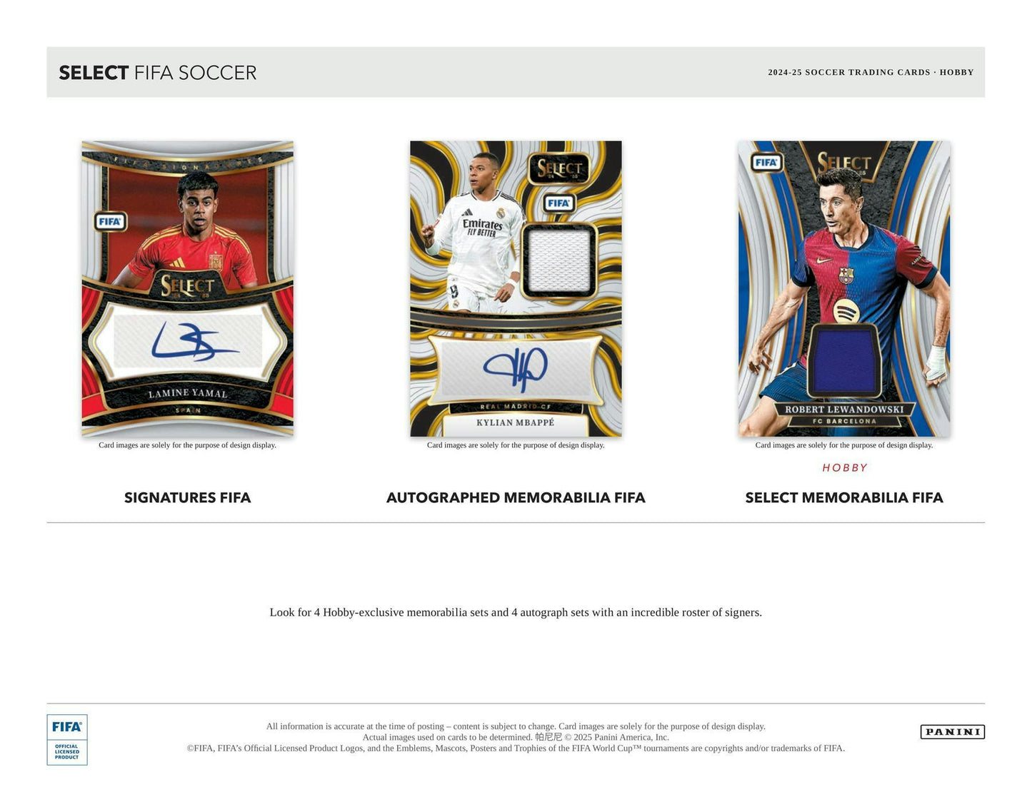 2024 - 25 Panini Select FIFA Soccer Hobby Box - Columbia Hobby - Sports Card Boxes - Toploaders - Card Savers