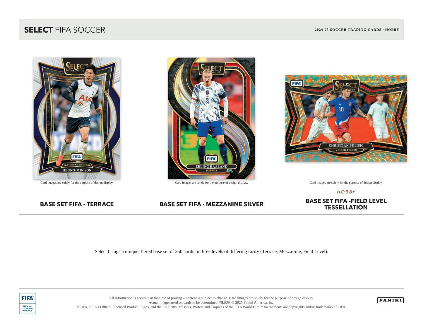 2024 - 25 Panini Select FIFA Soccer Hobby Box - Columbia Hobby - Sports Card Boxes - Toploaders - Card Savers