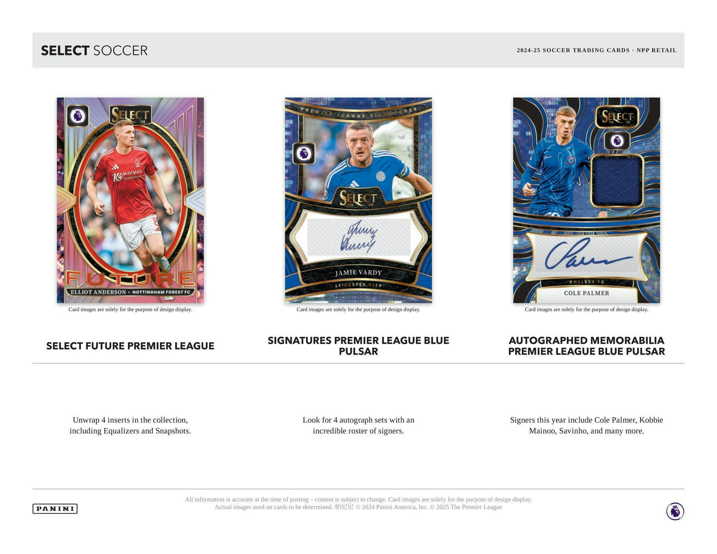 2024 - 25 Panini Select Premier League EPL Soccer 6 - Pack Blaster Box - Columbia Hobby - Sports Card Boxes - Toploaders - Card Savers
