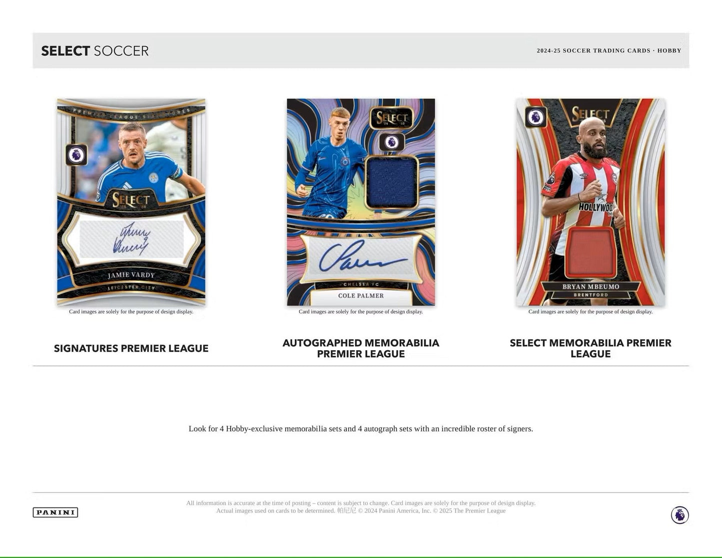 2024 - 25 Panini Select Premier League EPL Soccer Hobby Box - Columbia Hobby - Sports Card Boxes - Toploaders - Card Savers