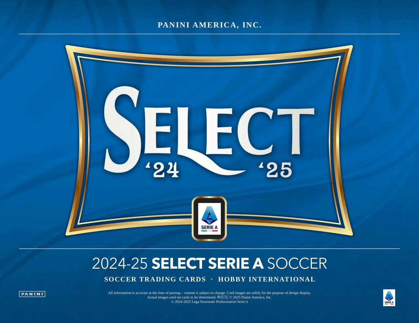 2024 - 25 Panini Select Serie A Soccer International Hobby Box – Columbia Sports Cards & More - Columbia Hobby - Sports Card Boxes - Toploaders - Card Savers