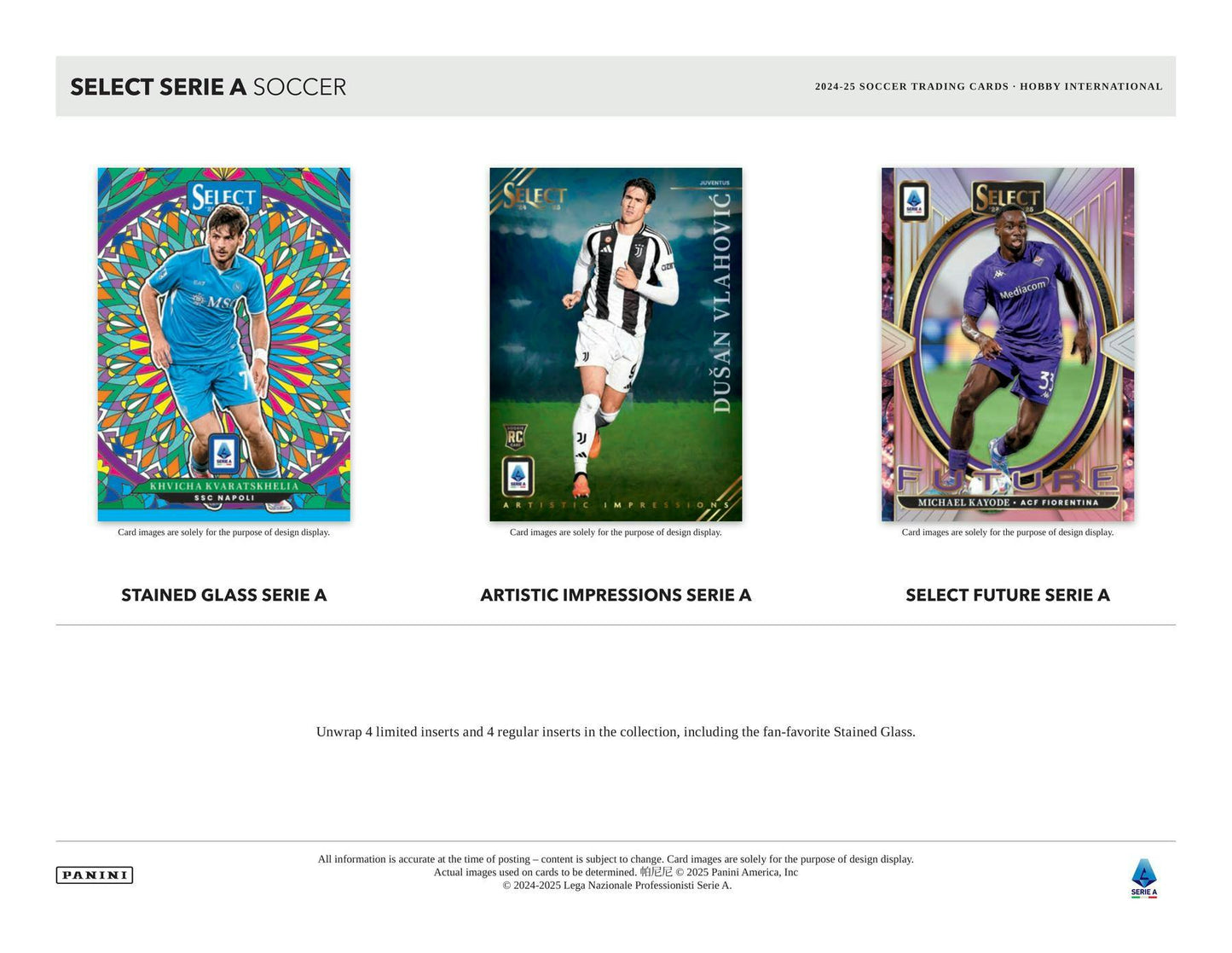 2024 - 25 Panini Select Serie A Soccer International Hobby Box – Columbia Sports Cards & More - Columbia Hobby - Sports Card Boxes - Toploaders - Card Savers