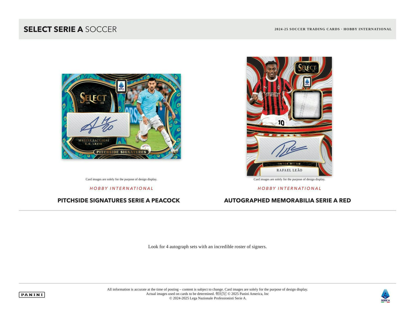 2024 - 25 Panini Select Serie A Soccer International Hobby Box – Columbia Sports Cards & More - Columbia Hobby - Sports Card Boxes - Toploaders - Card Savers
