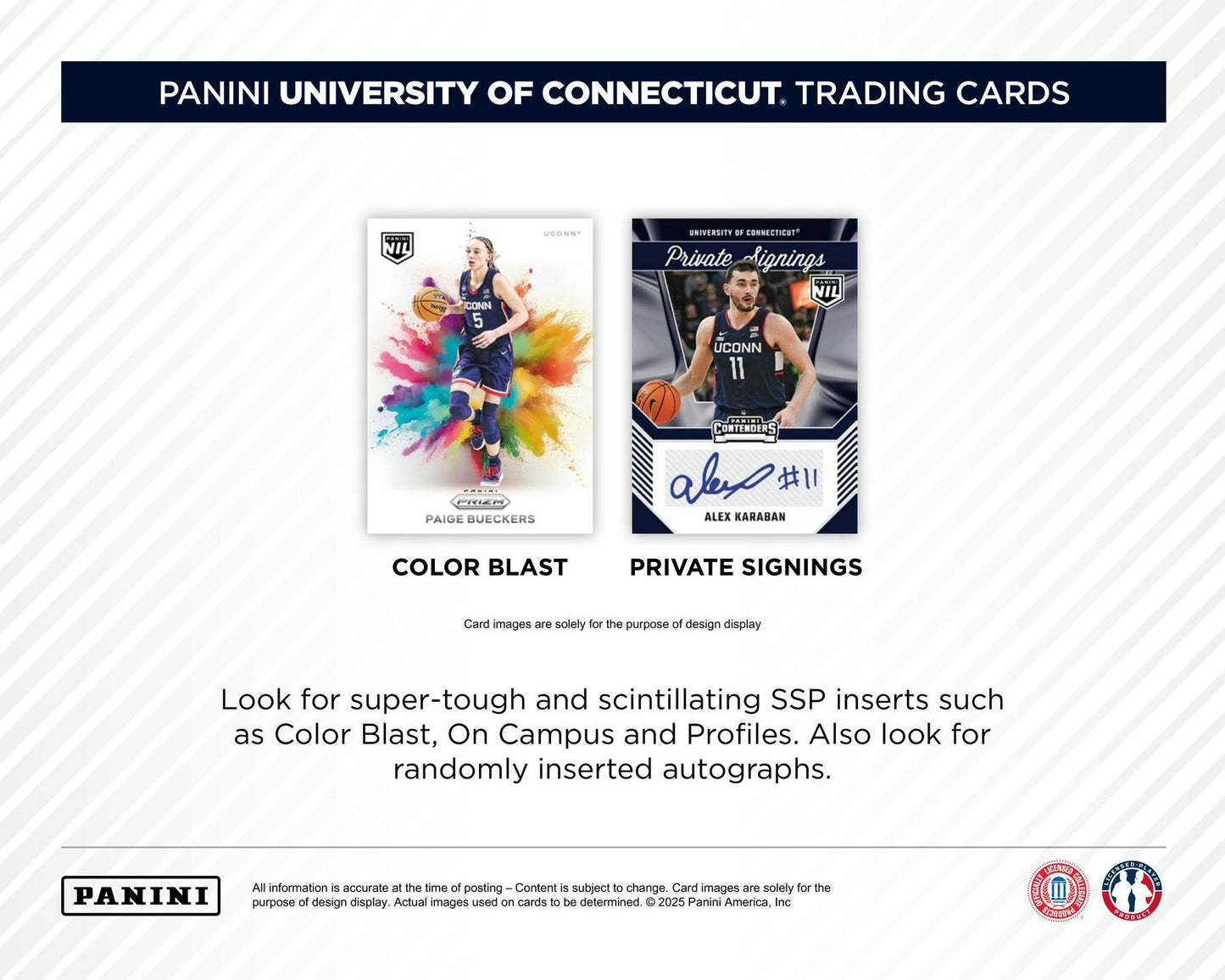 2024 - 25 Panini UConn Collegiate Basketball 6 - Pack Blaster Box - Columbia Hobby - Sports Card Boxes - Toploaders - Card Savers