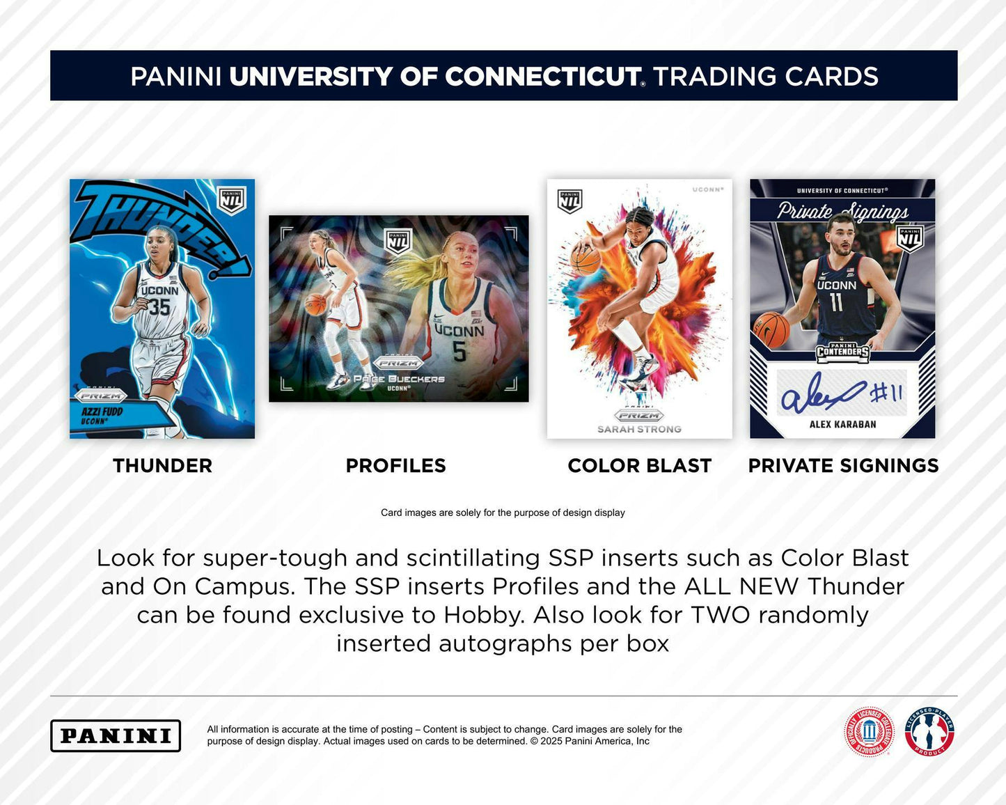 2024 - 25 Panini UConn Collegiate Basketball Hobby Box - Columbia Hobby - Sports Card Boxes - Toploaders - Card Savers