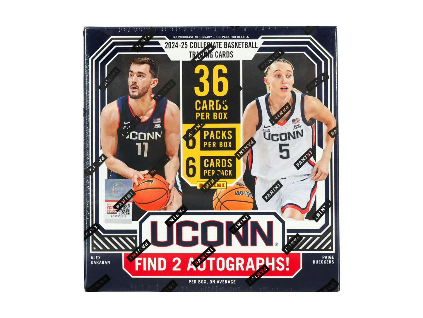 2024 - 25 Panini UConn Collegiate Basketball Hobby Box - Columbia Hobby - Sports Card Boxes - Toploaders - Card Savers