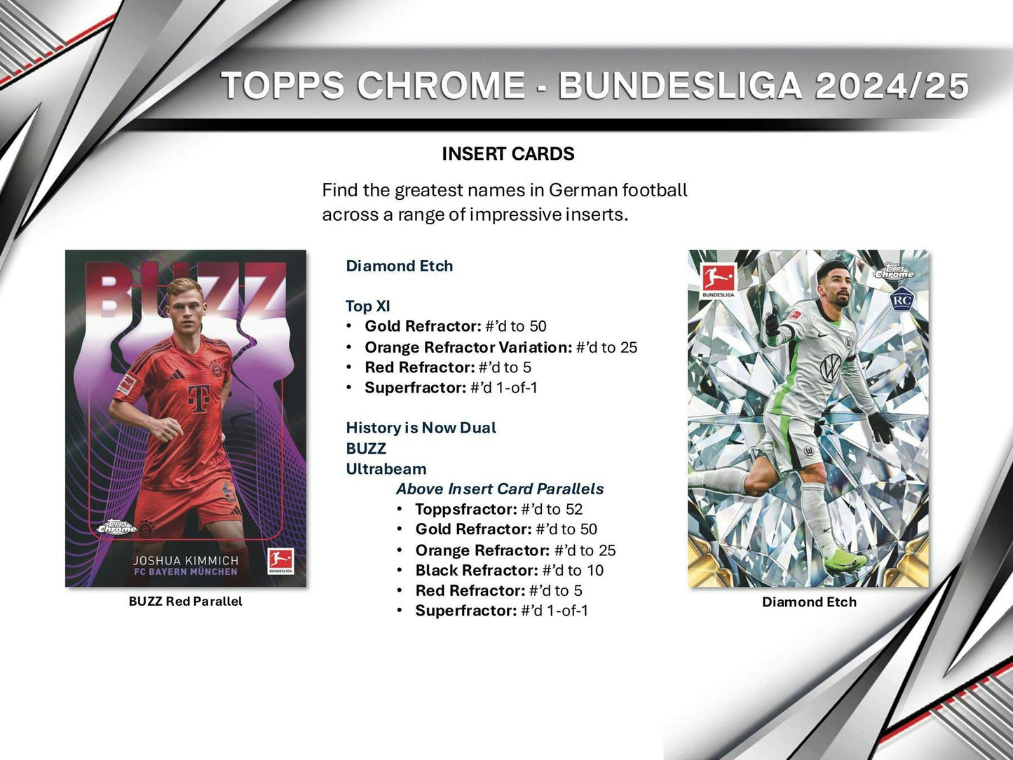 2024 - 25 Topps Chrome Bundesliga Hobby Box | Columbia Sports Cards & More - Columbia Hobby - Sports Card Boxes - Toploaders - Card Savers