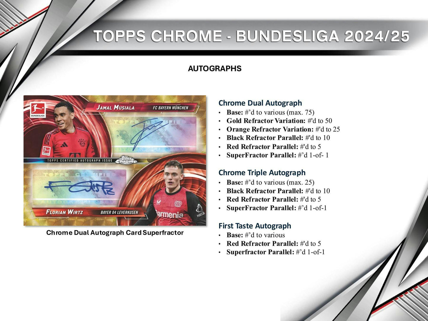 2024 - 25 Topps Chrome Bundesliga Hobby Box | Columbia Sports Cards & More - Columbia Hobby - Sports Card Boxes - Toploaders - Card Savers