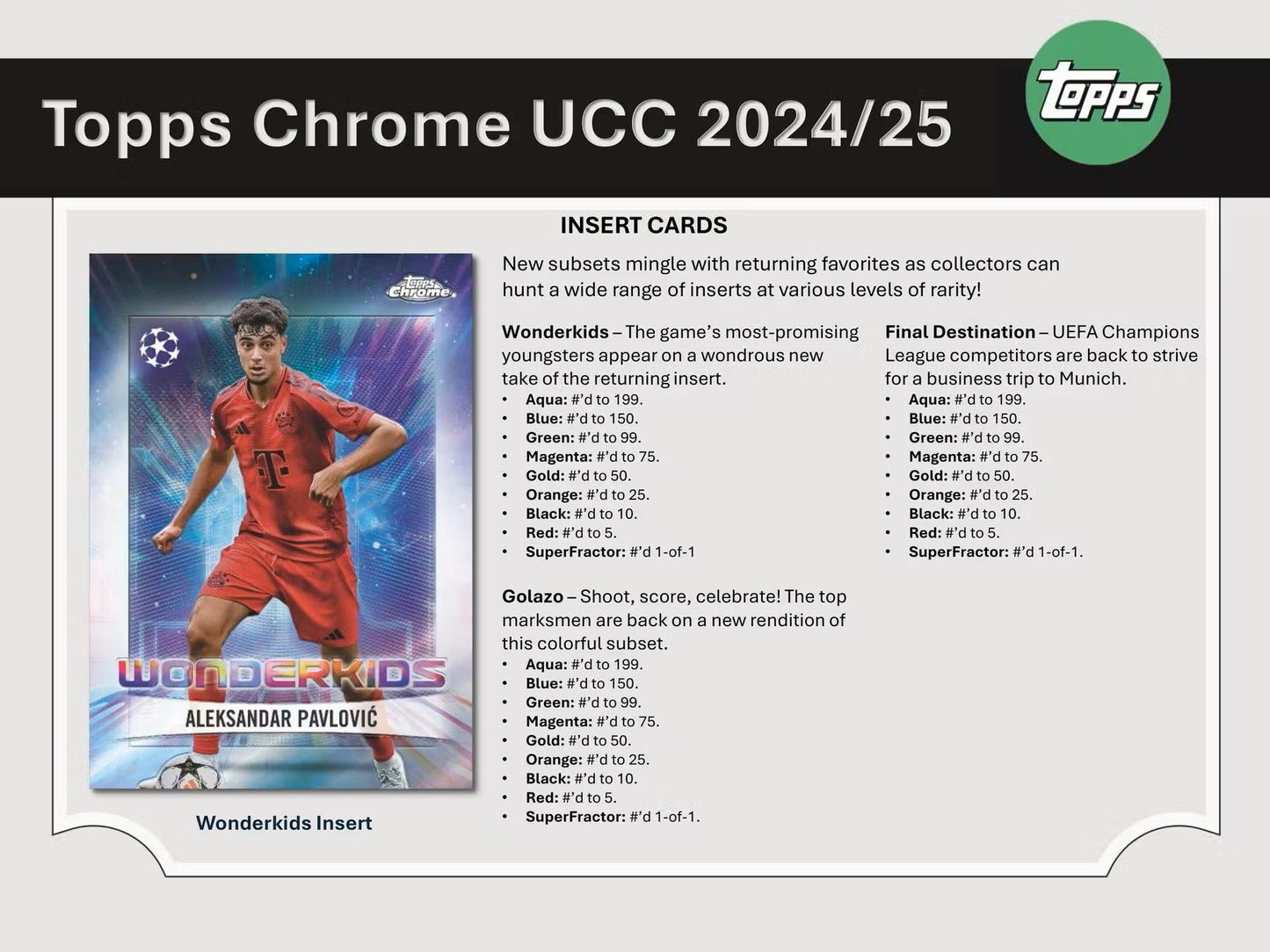 2024 - 25 Topps Chrome UEFA Club Competitions Soccer 7 - Pack Blaster - Columbia Hobby - Sports Card Boxes - Toploaders - Card Savers