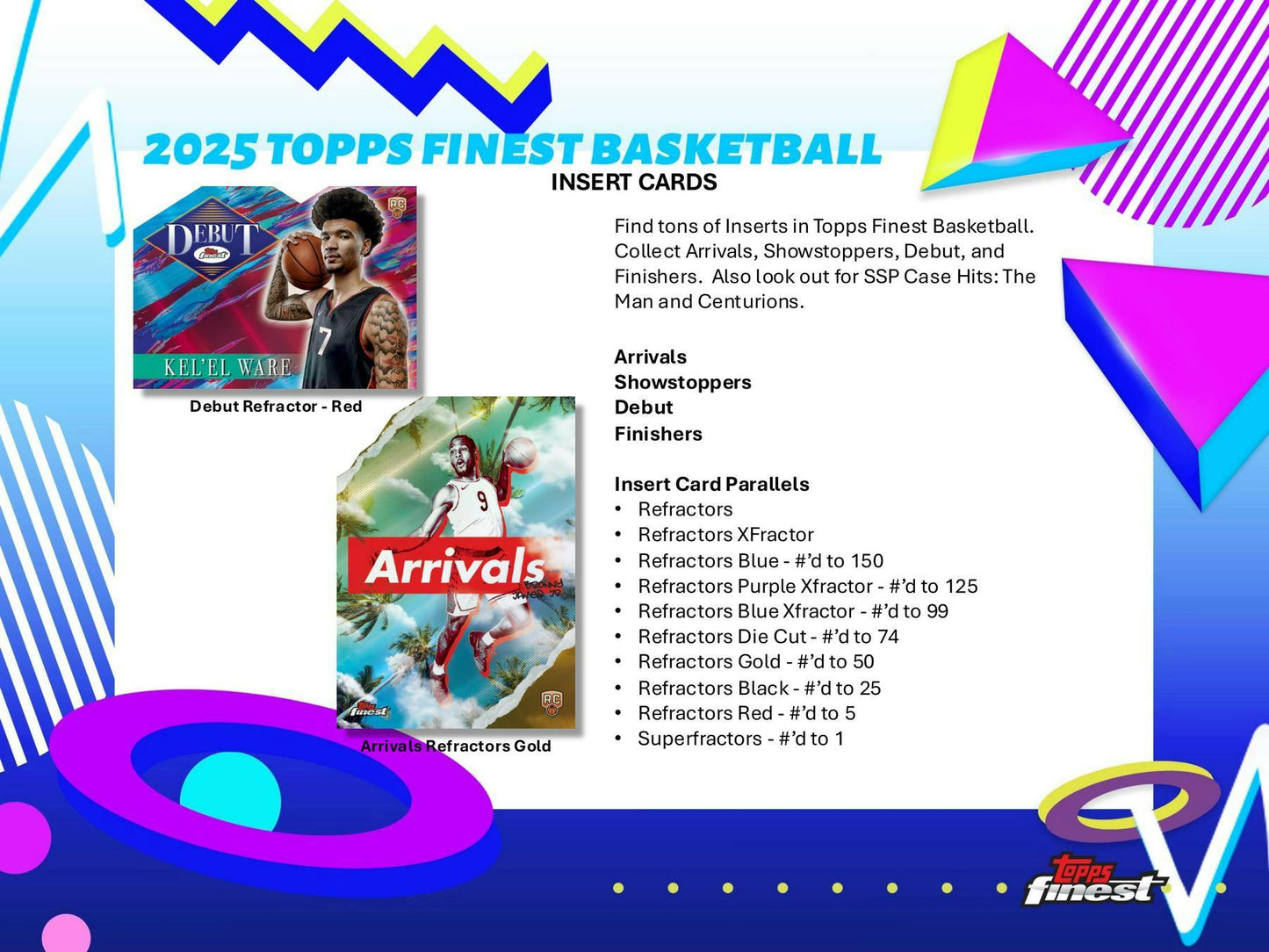 2024 - 25 Topps Finest Basketball Hobby Box | Columbia Sports Cards - Columbia Hobby - Sports Card Boxes - Toploaders - Card Savers
