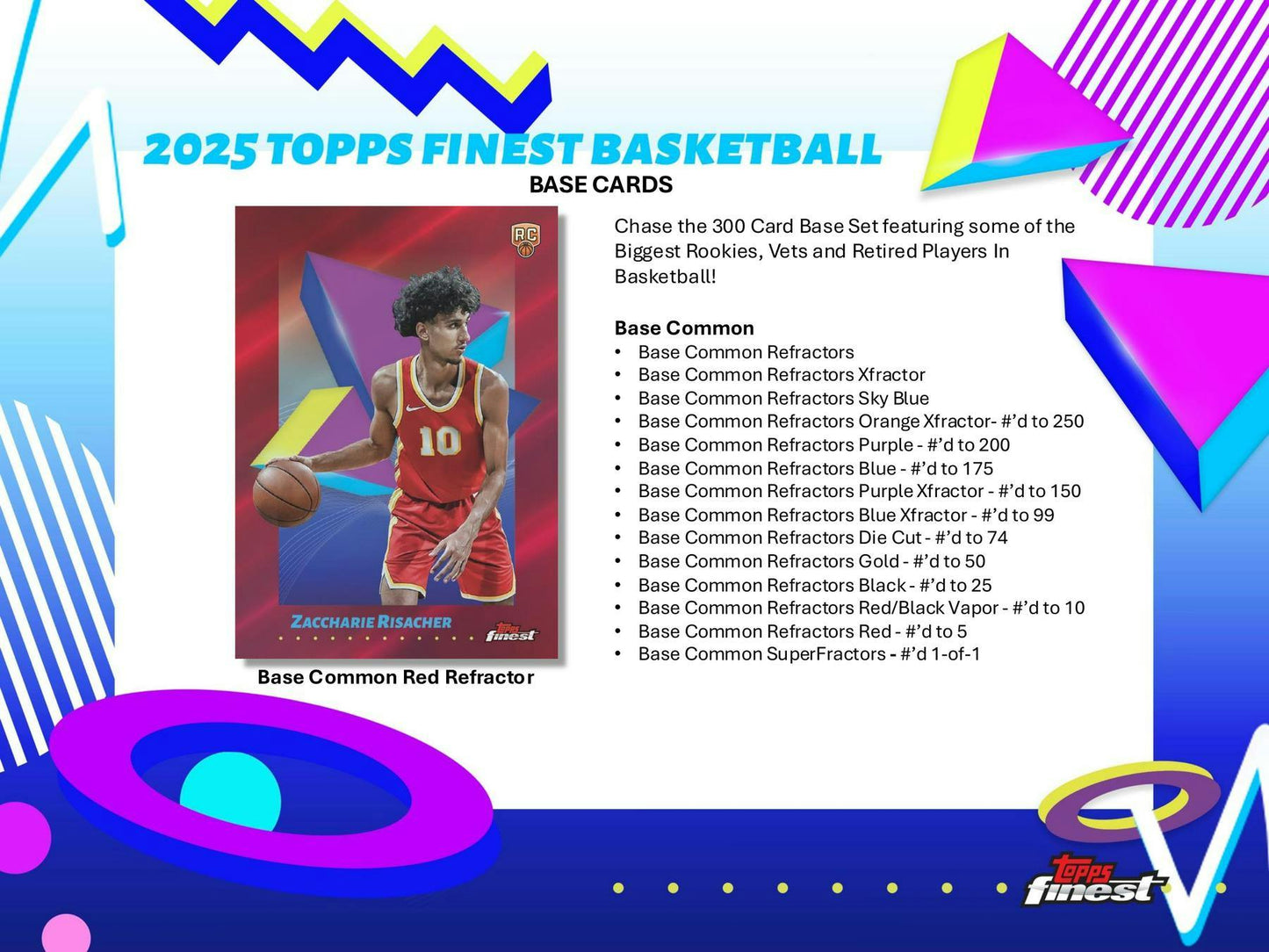 2024 - 25 Topps Finest Basketball Hobby Box | Columbia Sports Cards - Columbia Hobby - Sports Card Boxes - Toploaders - Card Savers