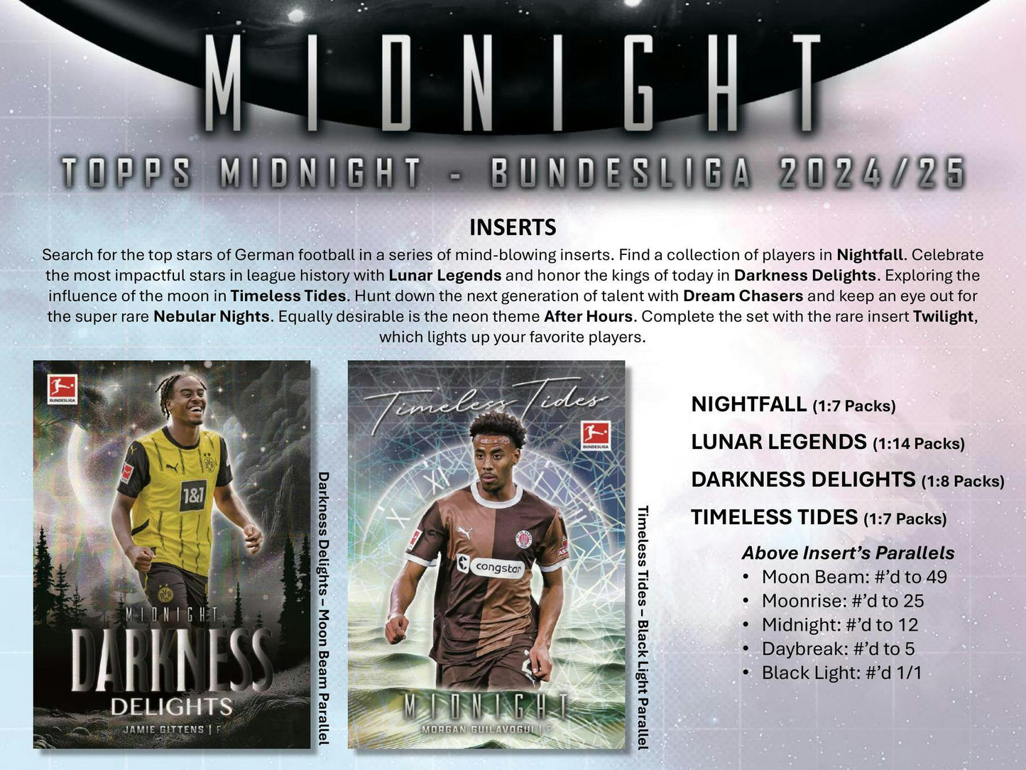 2024 - 25 Topps Midnight Bundesliga Soccer Hobby Box - Columbia Hobby - Sports Card Boxes - Toploaders - Card Savers