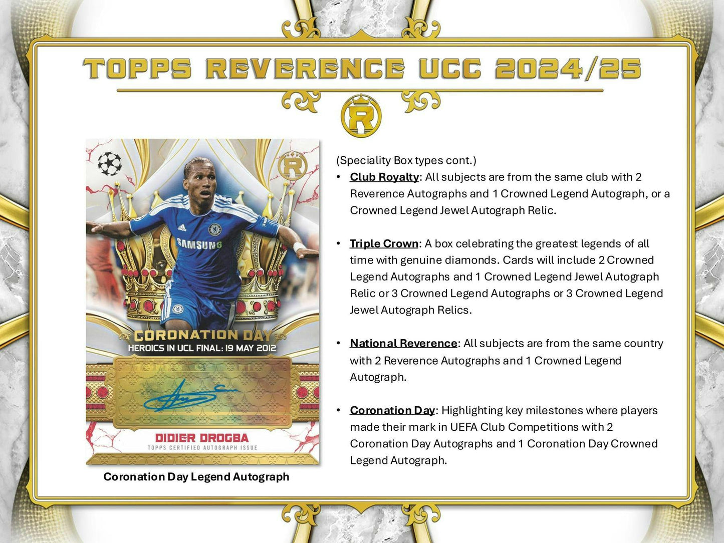 2024 - 25 Topps Reverence UEFA Club Competitions Soccer Hobby Box - Columbia Hobby - Sports Card Boxes - Toploaders - Card Savers