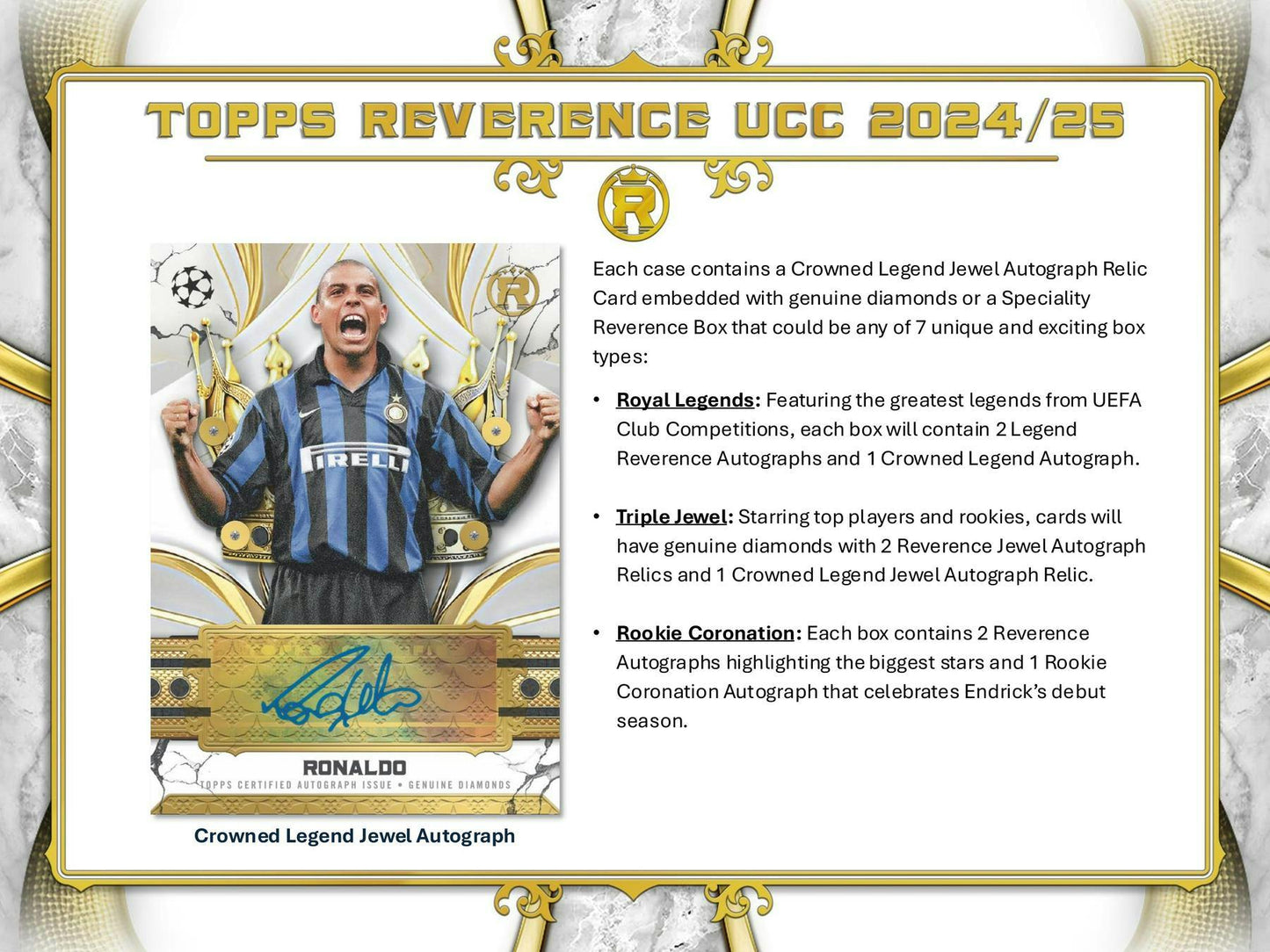 2024 - 25 Topps Reverence UEFA Club Competitions Soccer Hobby Box - Columbia Hobby - Sports Card Boxes - Toploaders - Card Savers
