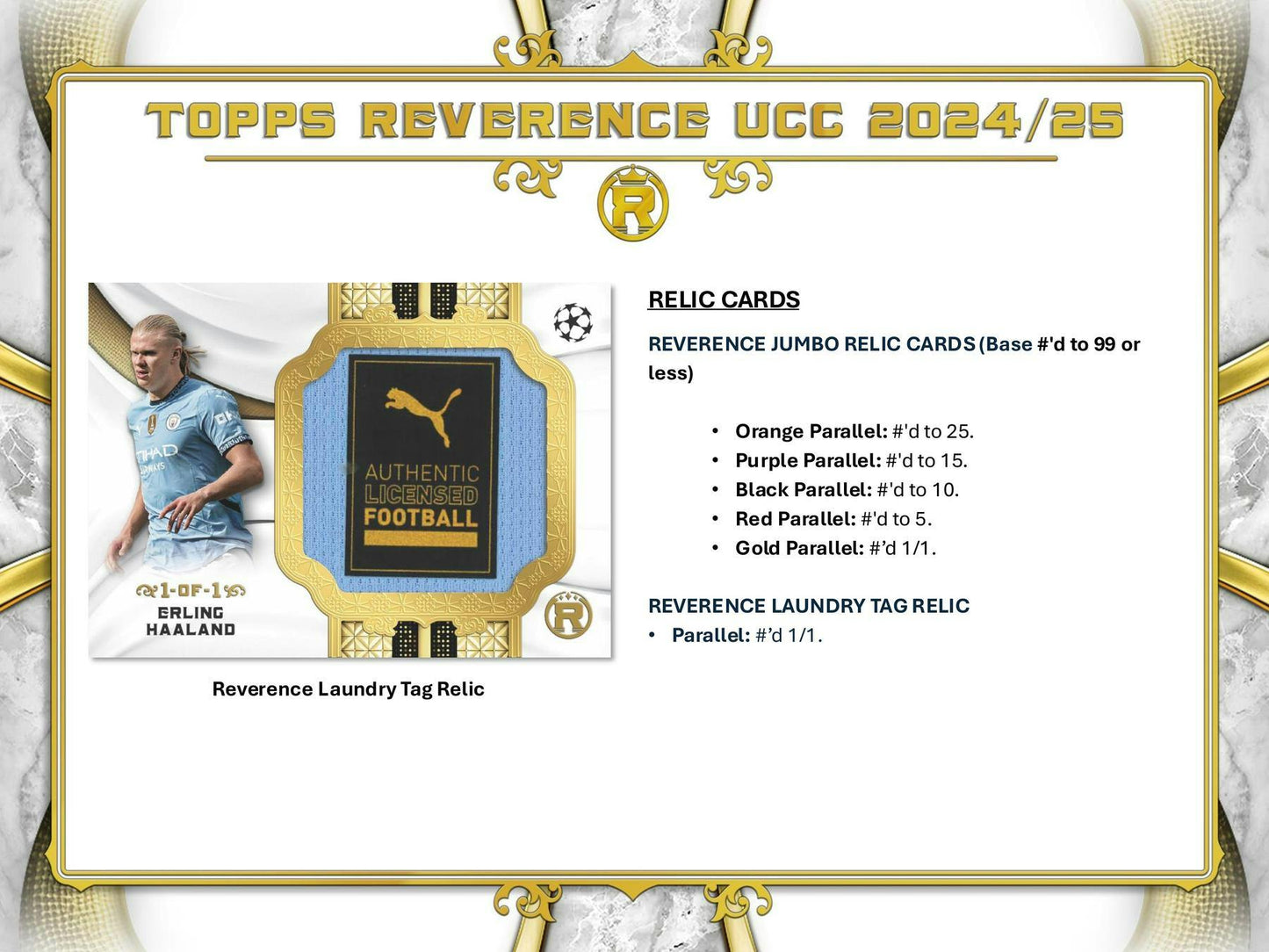 2024 - 25 Topps Reverence UEFA Club Competitions Soccer Hobby Box - Columbia Hobby - Sports Card Boxes - Toploaders - Card Savers