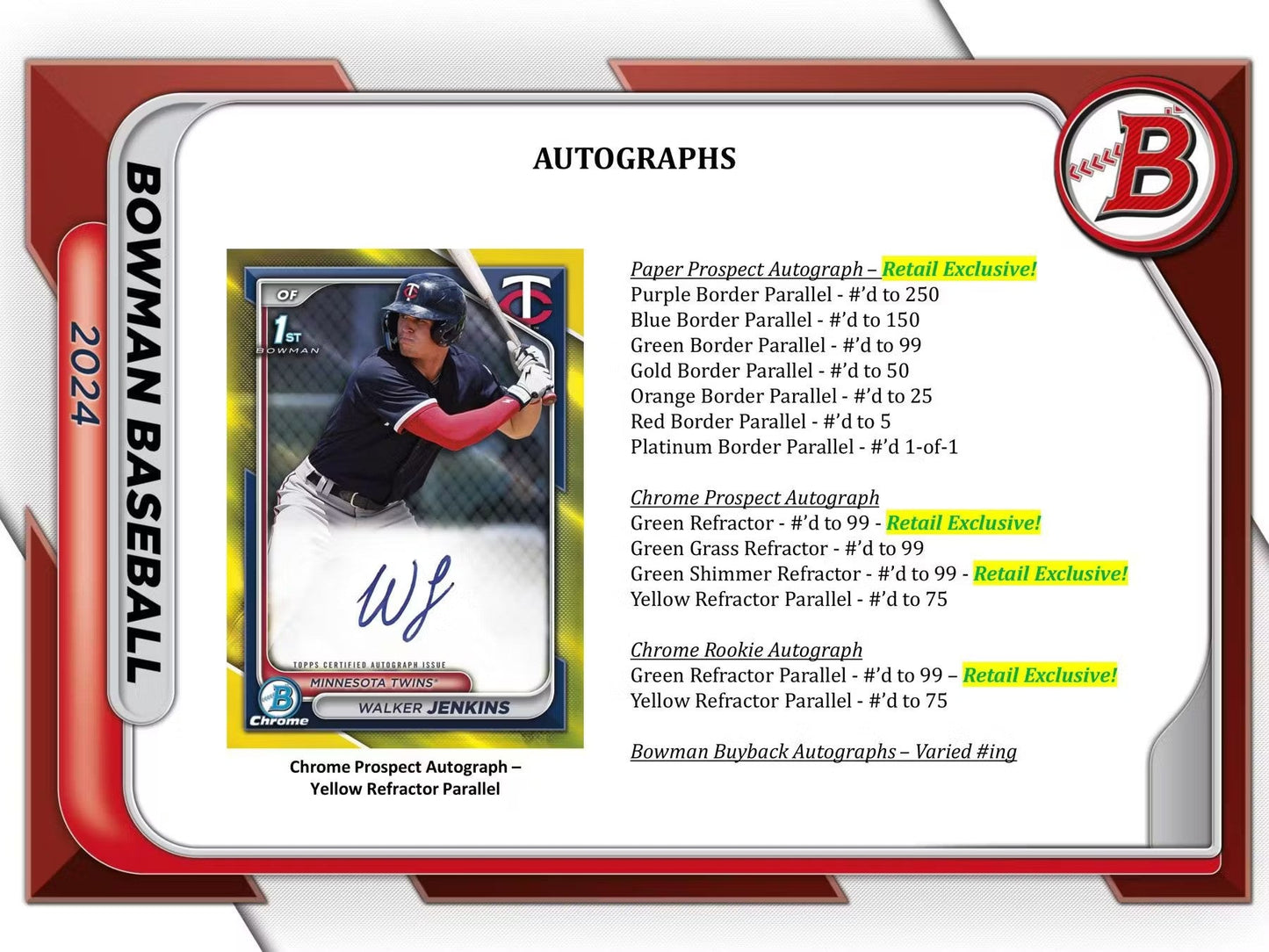 2024 Bowman Baseball 6 - Pack Blaster Value Box - Columbia Hobby - Sports Card Boxes - Toploaders - Card Savers