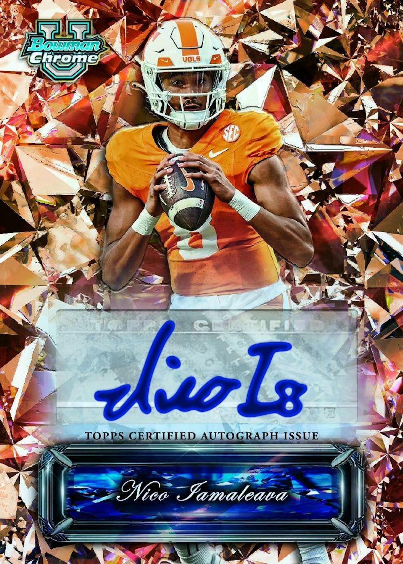 2024 Bowman University Chrome Football Sapphire Edition Hobby Box - Columbia Hobby - Sports Card Boxes - Toploaders - Card Savers
