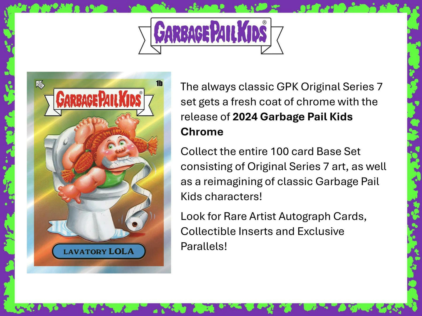 2024 Garbage Pail Kids Chrome Series 7 Hobby Box (Topps 2024) - Columbia Hobby - Sports Card Boxes - Toploaders - Card Savers