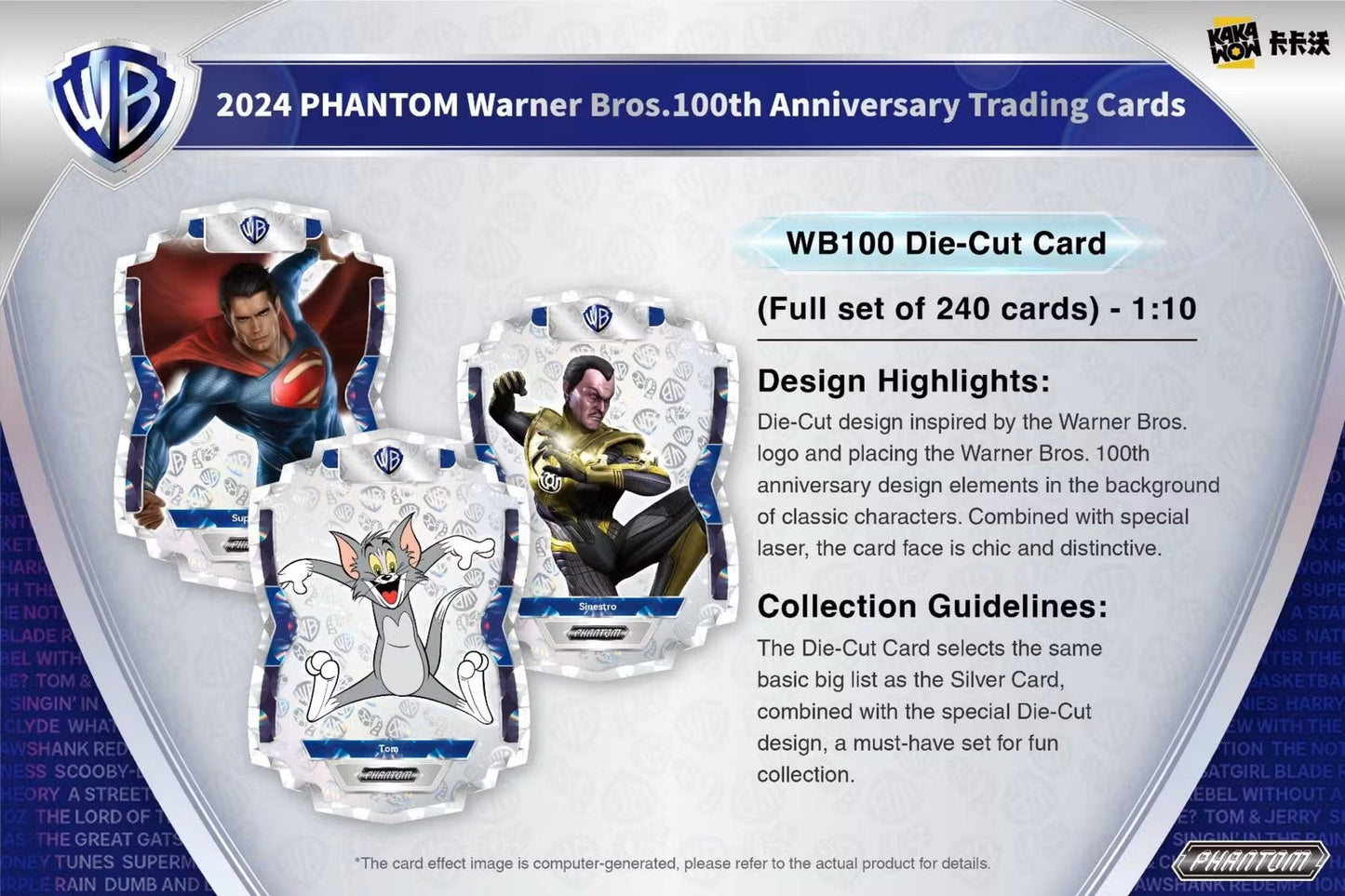 2024 Kakawow Warner Brothers Phantom 100th Anniversary Trading Cards Hobby Box - Columbia Hobby - Sports Card Boxes - Toploaders - Card Savers