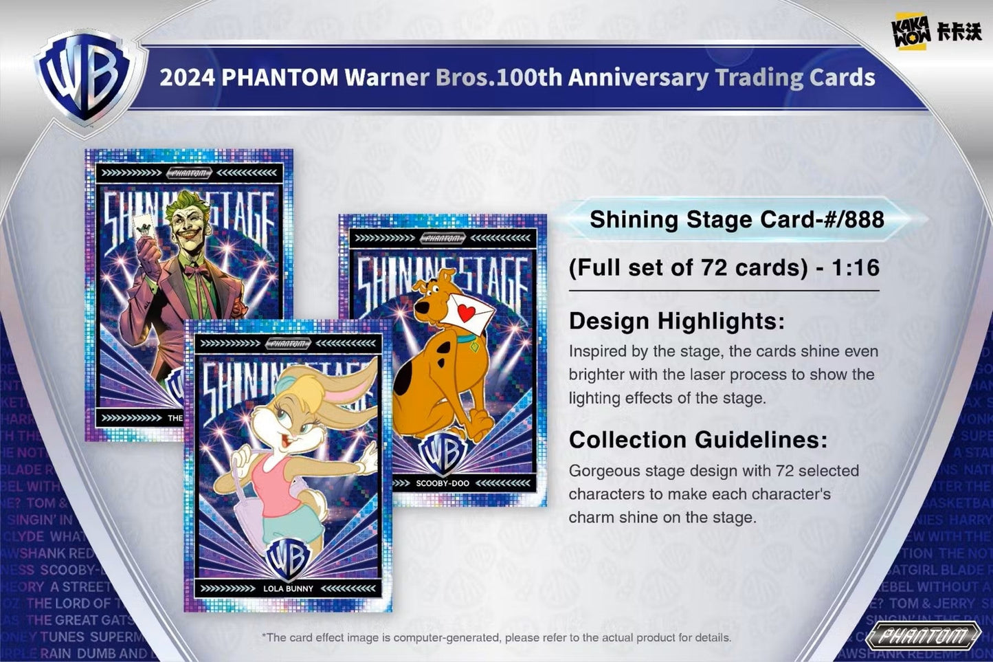2024 Kakawow Warner Brothers Phantom 100th Anniversary Trading Cards Hobby Box - Columbia Hobby - Sports Card Boxes - Toploaders - Card Savers