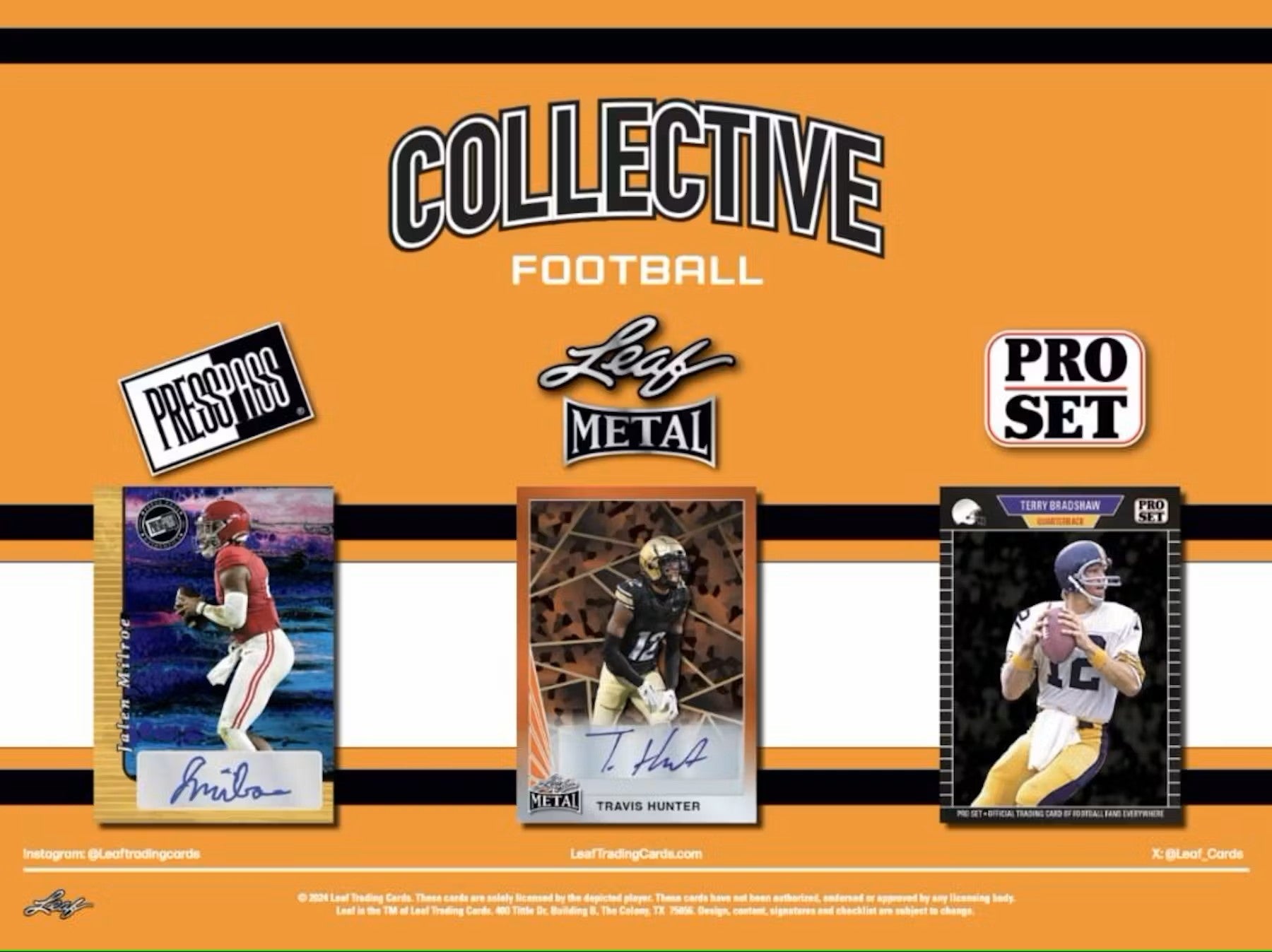 2024 Leaf Collective Football Hobby Jumbo Box - Columbia Hobby - Sports Card Boxes - Toploaders - Card Savers