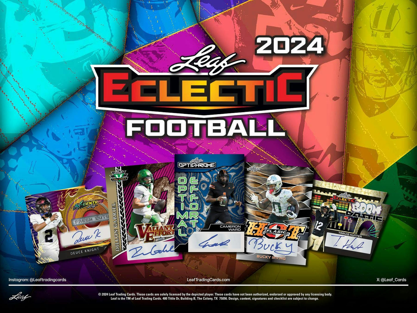 2024 Leaf Eclectic Football Hobby Box - Columbia Hobby - Sports Card Boxes - Toploaders - Card Savers