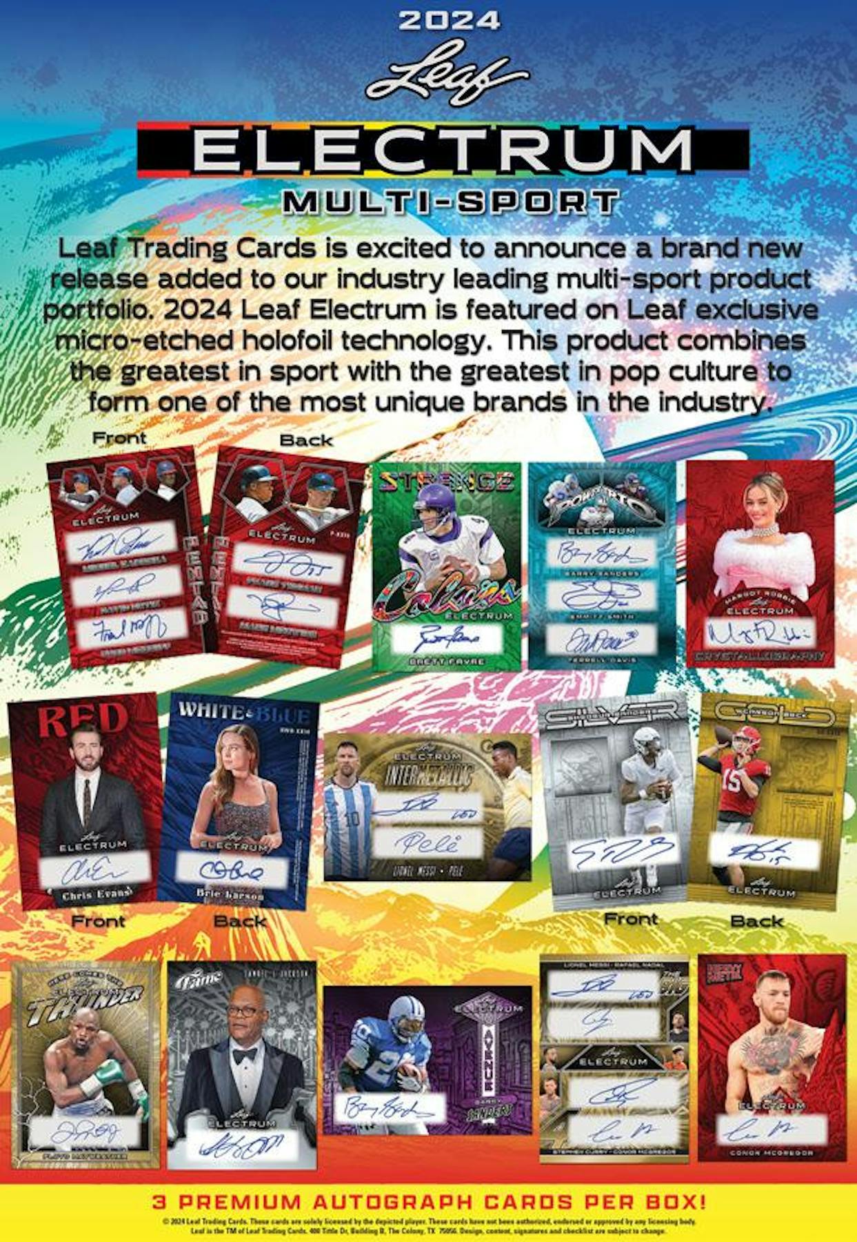 2024 Leaf Electrum Multisport Hobby Box - Columbia Hobby - Sports Card Boxes - Toploaders - Card Savers