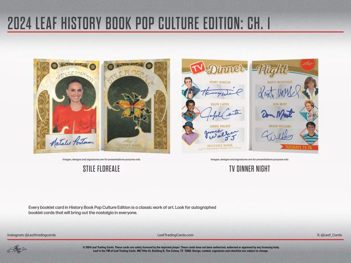 2024 Leaf History Book Pop Culture Edition Chapter 1 Hobby Box - Columbia Hobby - Sports Card Boxes - Toploaders - Card Savers