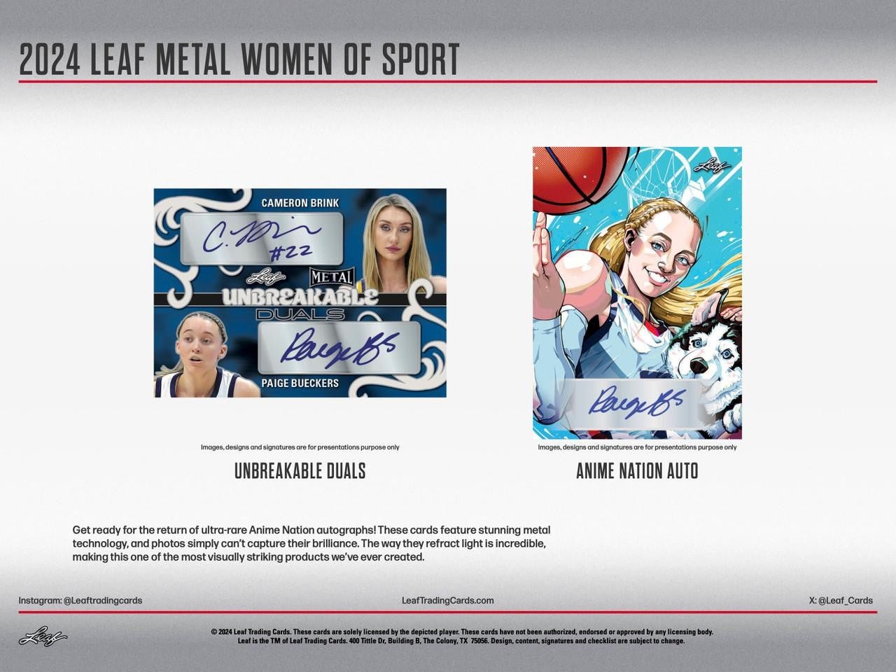 2024 Leaf Metal Women of Sport Box - Columbia Hobby - Sports Card Boxes - Toploaders - Card Savers