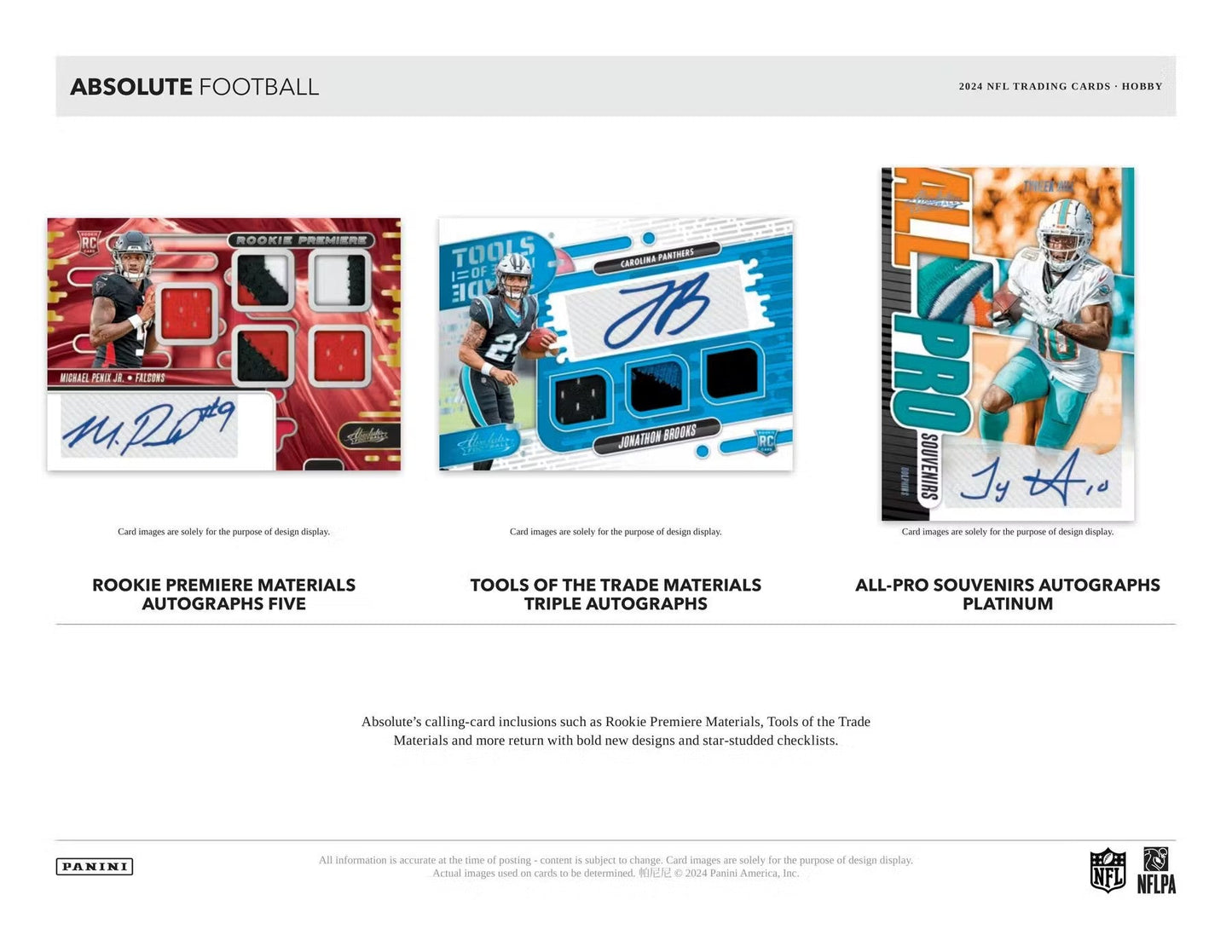 2024 Panini Absolute Football Hobby Box - Columbia Hobby - Sports Card Boxes - Toploaders - Card Savers