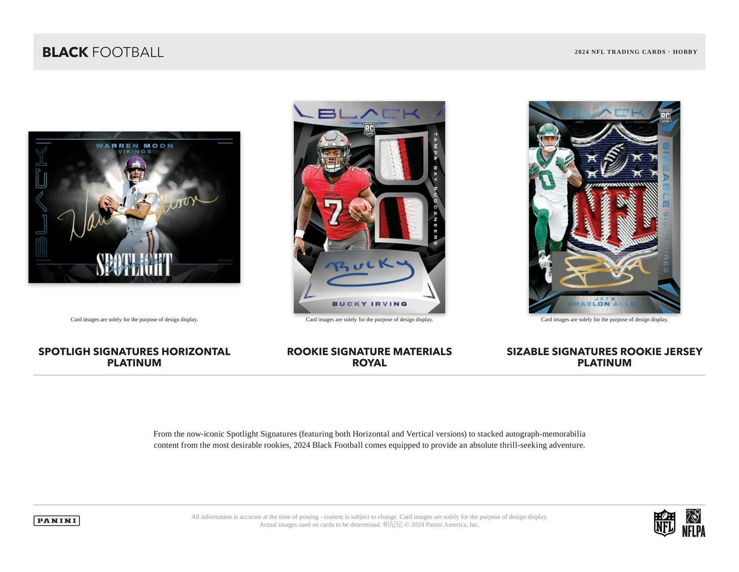 2024 Panini Black Football Hobby Box - Columbia Hobby - Sports Card Boxes - Toploaders - Card Savers