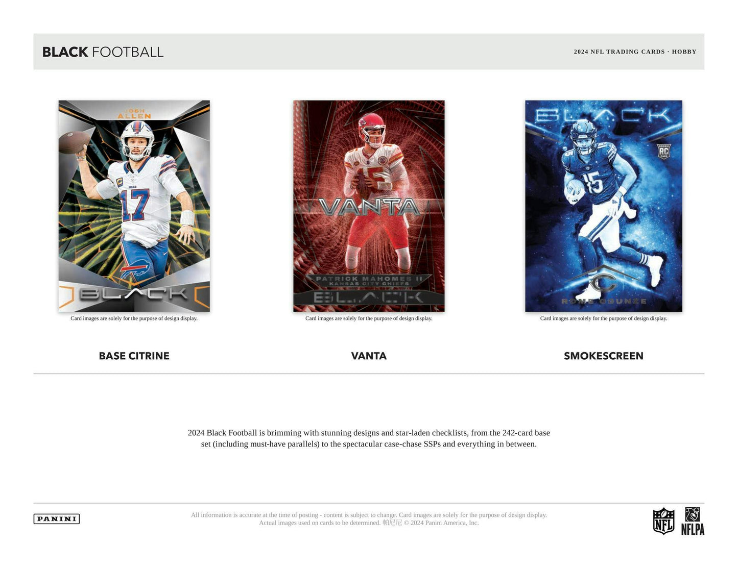 2024 Panini Black Football Hobby Box - Columbia Hobby - Sports Card Boxes - Toploaders - Card Savers