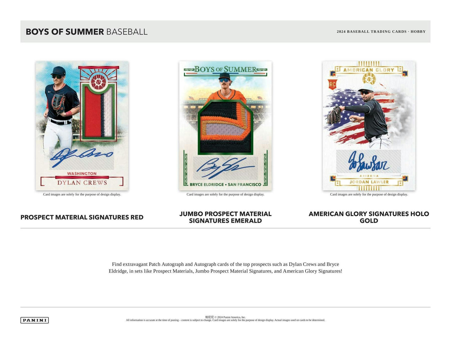 2024 Panini Boys of Summer Baseball Hobby Box - Columbia Hobby - Sports Card Boxes - Toploaders - Card Savers